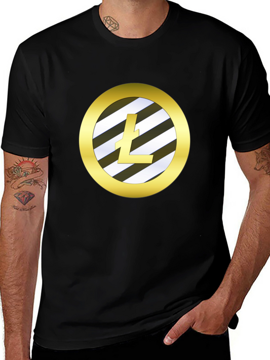 Litecoin Logo Black T-Shirt Crypto Fan Apparel