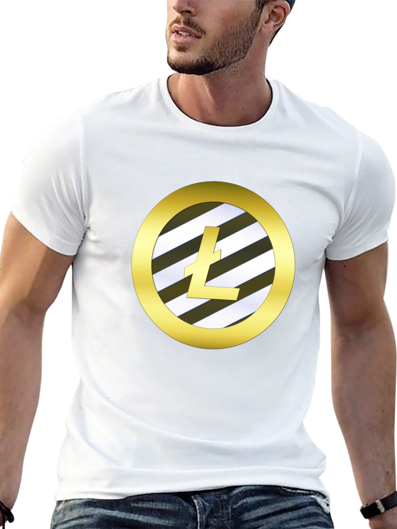 Litecoin Logo Black T-Shirt Crypto Fan Apparel