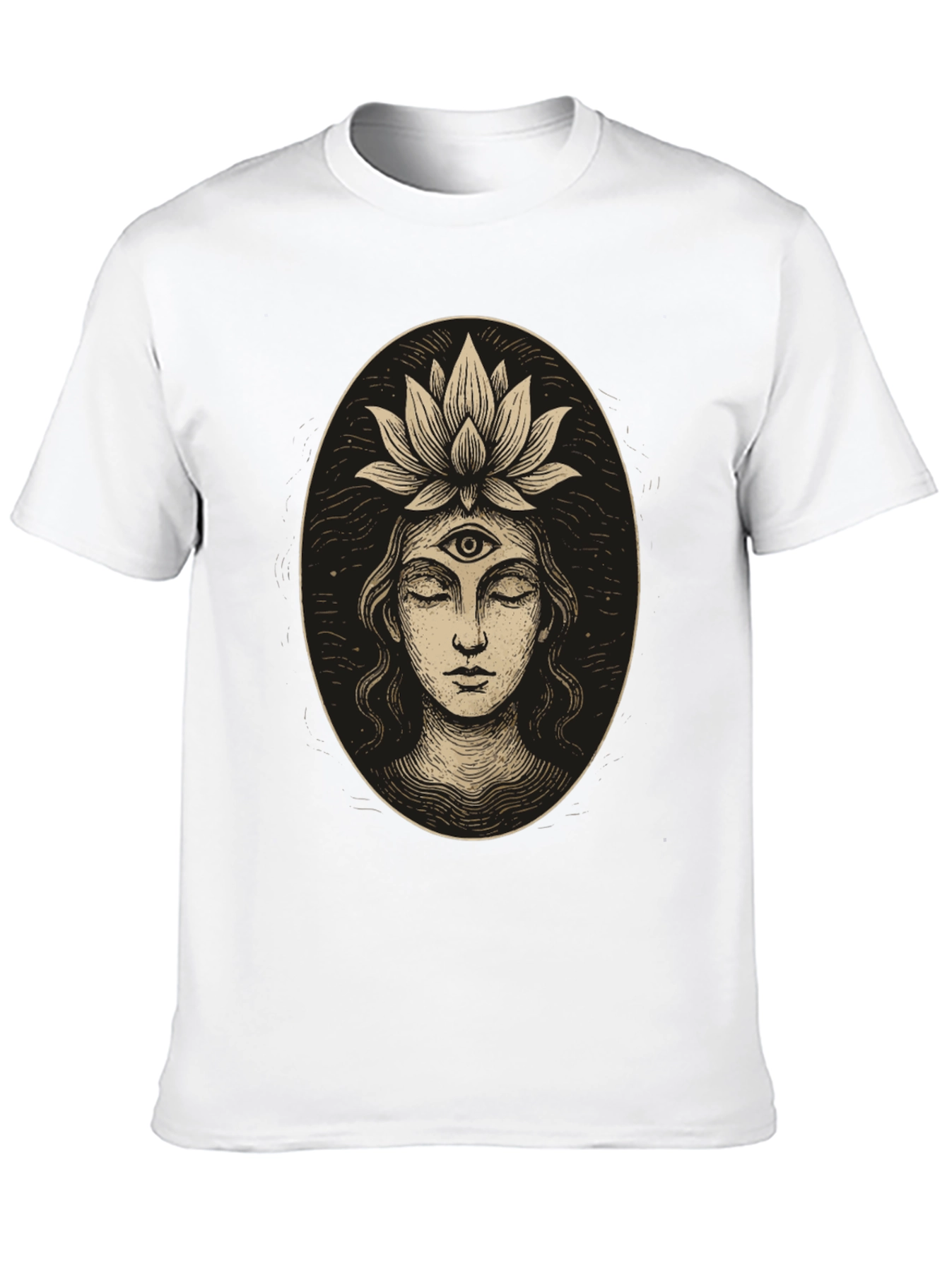 Third Eye Lotus Graphic Tee - Unisex Black T-Shirt