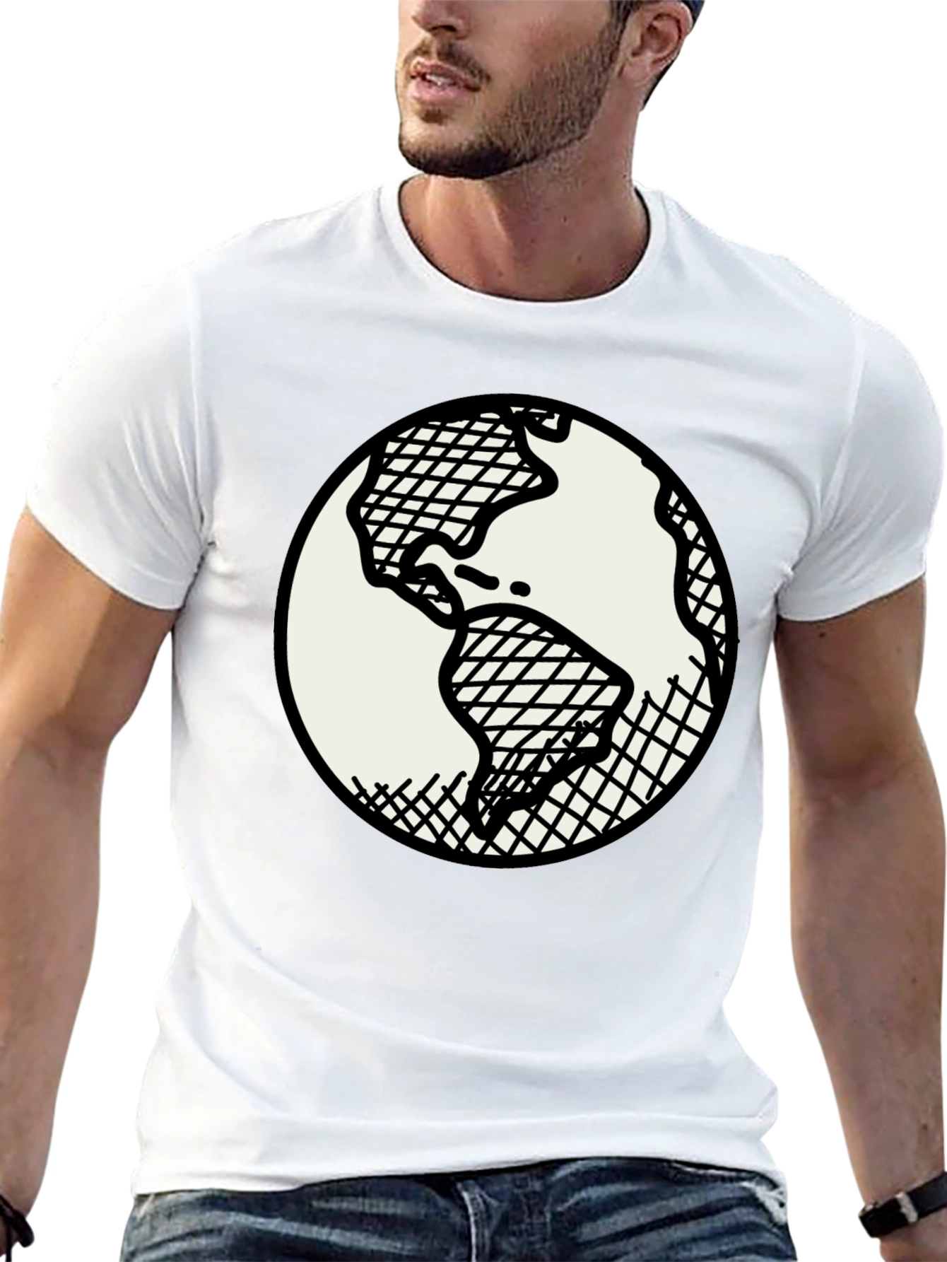 Earth Graphic Black T-Shirt