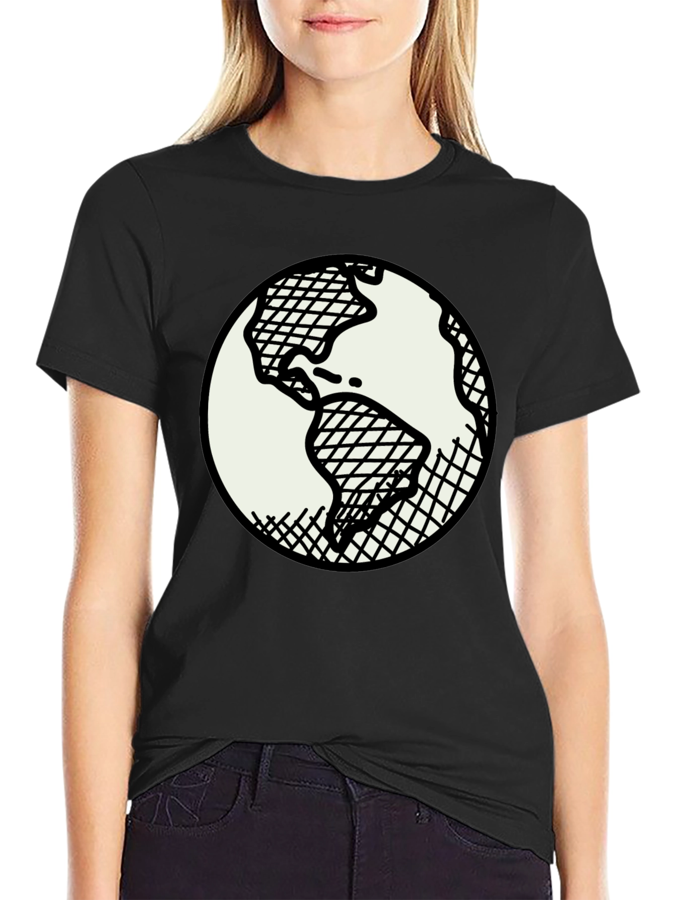 Earth Graphic Black T-Shirt