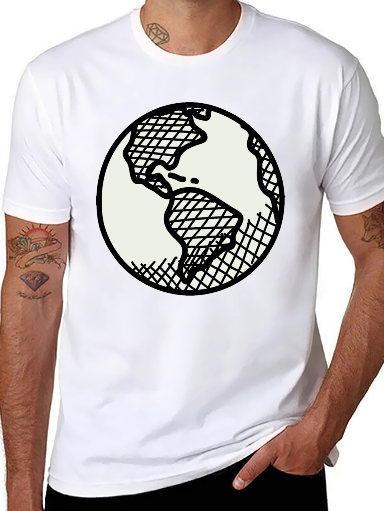 Earth Graphic Black T-Shirt