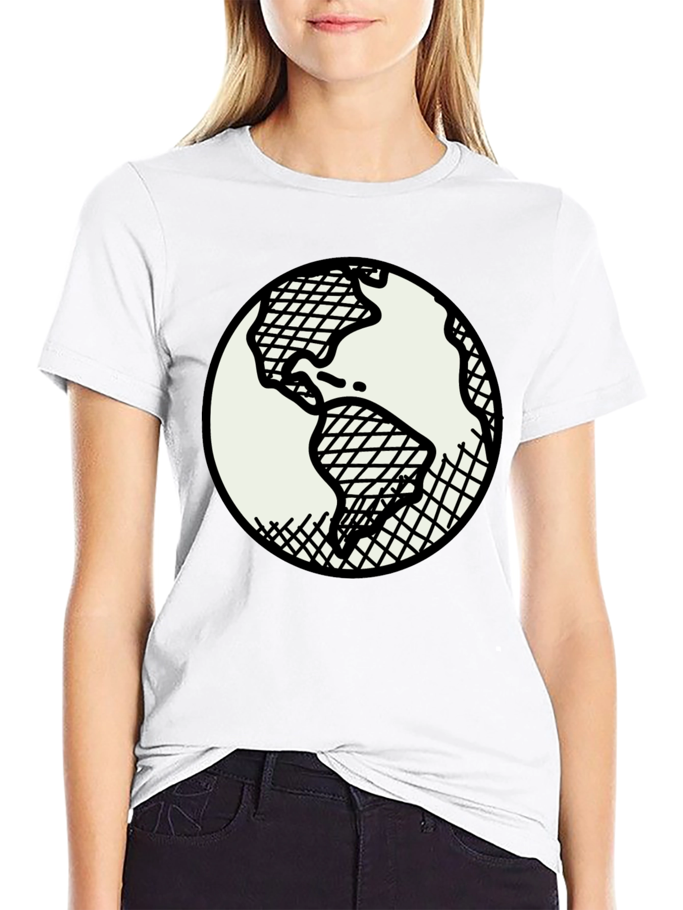 Earth Graphic Black T-Shirt