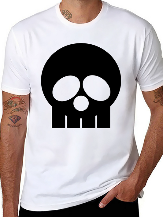 Skull Graphic Black T-Shirt - Mens Casual Tee