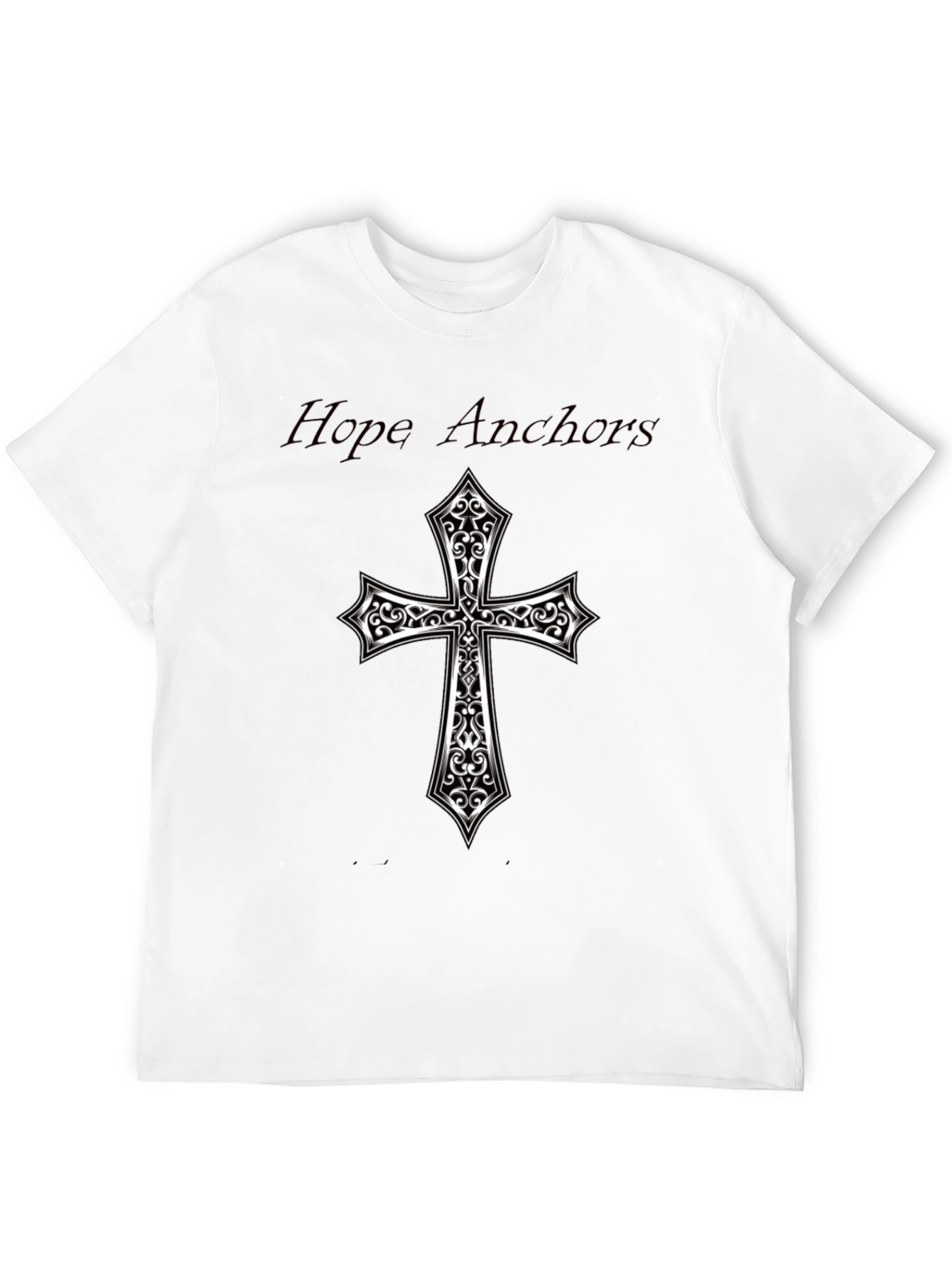 Hope Anchors Cross Graphic Black Tee