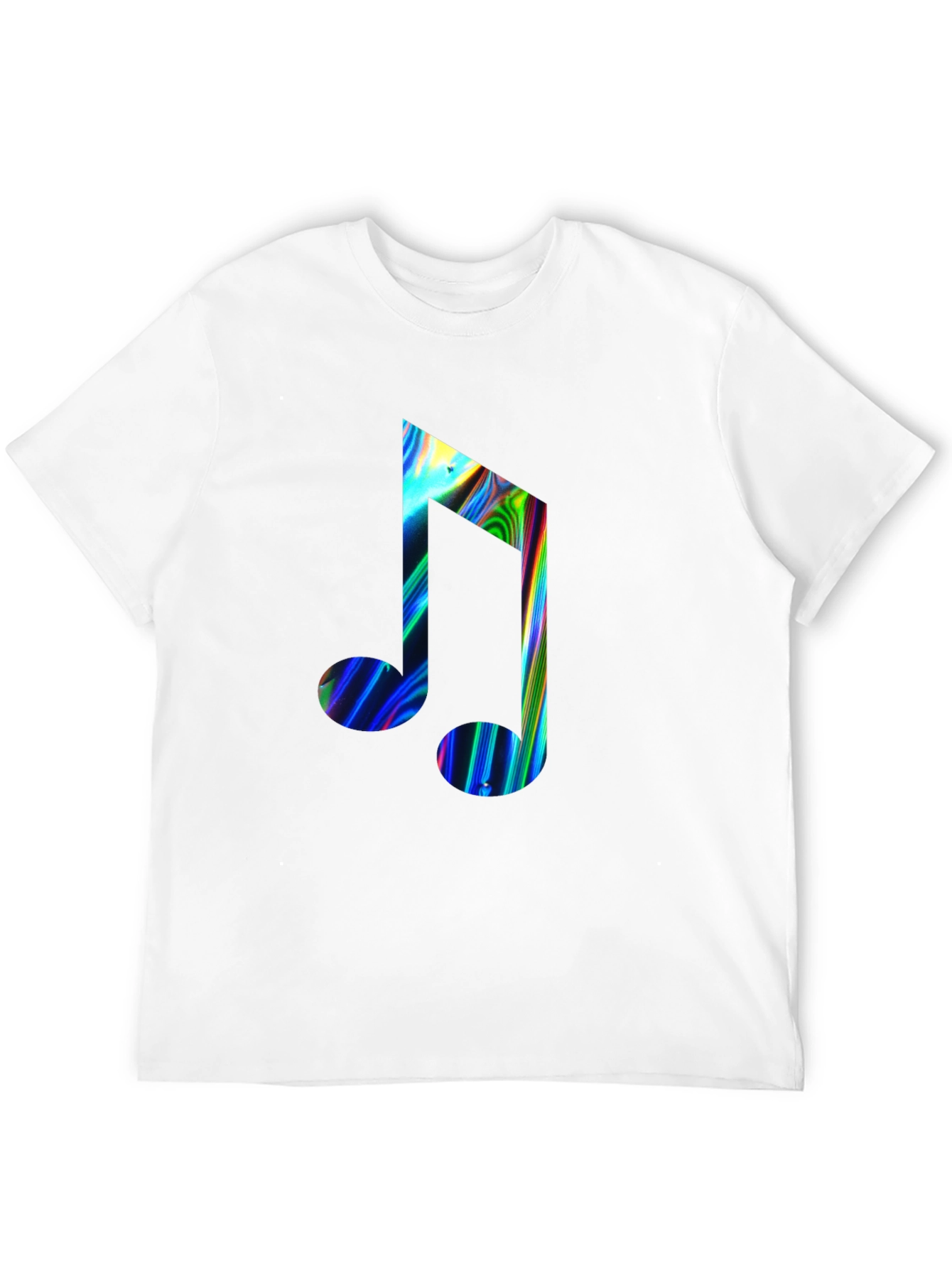 Vibrant Musical Note Black T-Shirt