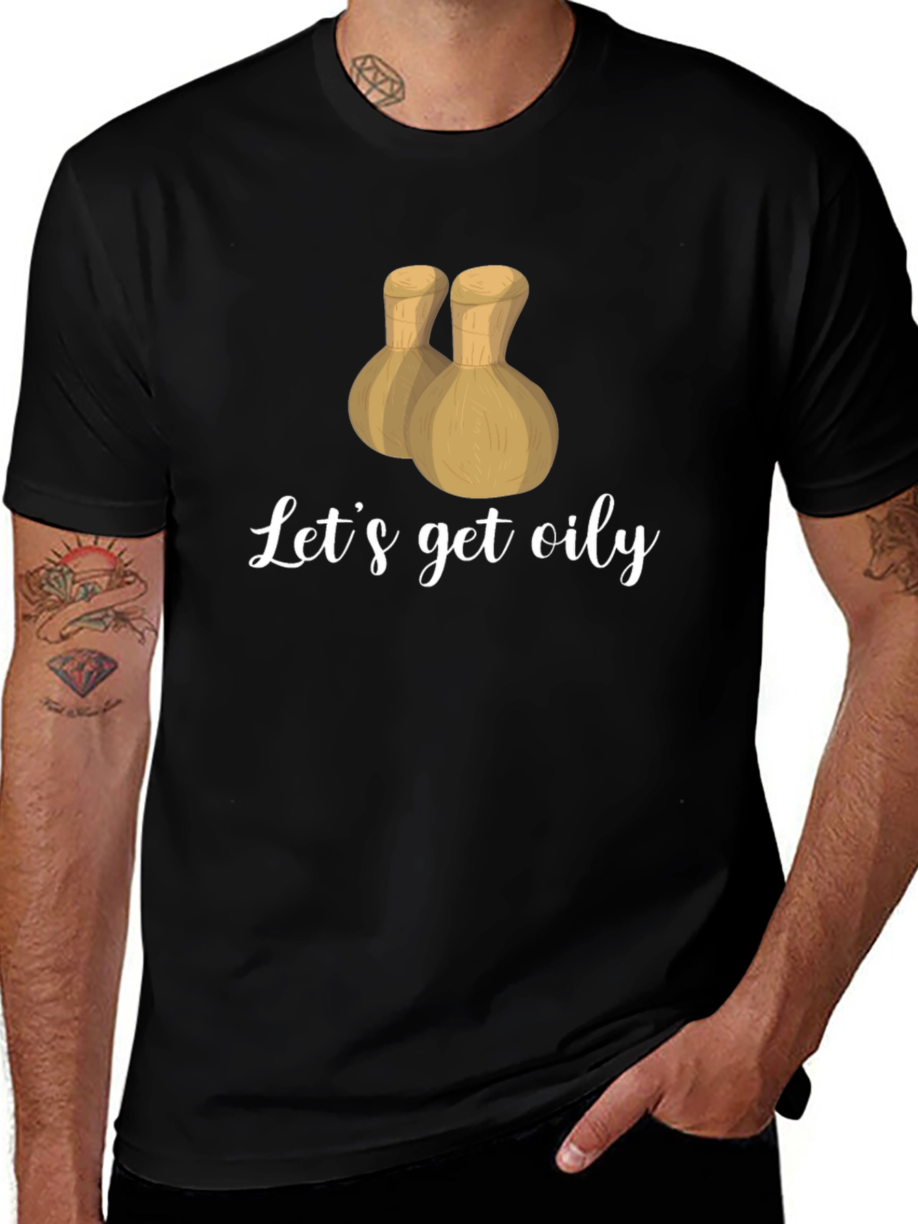 Lets Get Oily T-Shirt - Massage Therapy Apparel