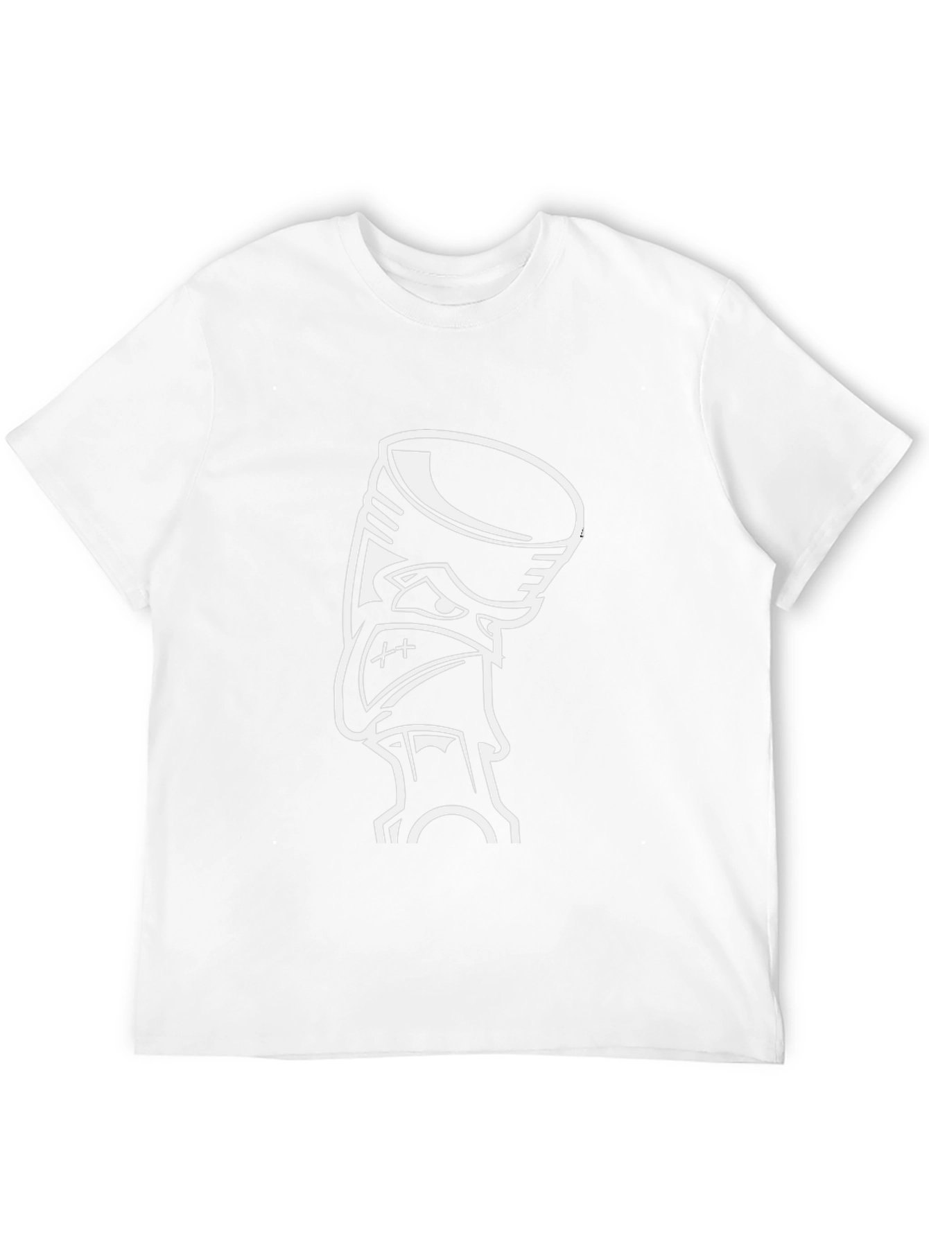 Black Graphic Tee - Cartoon Piston Design