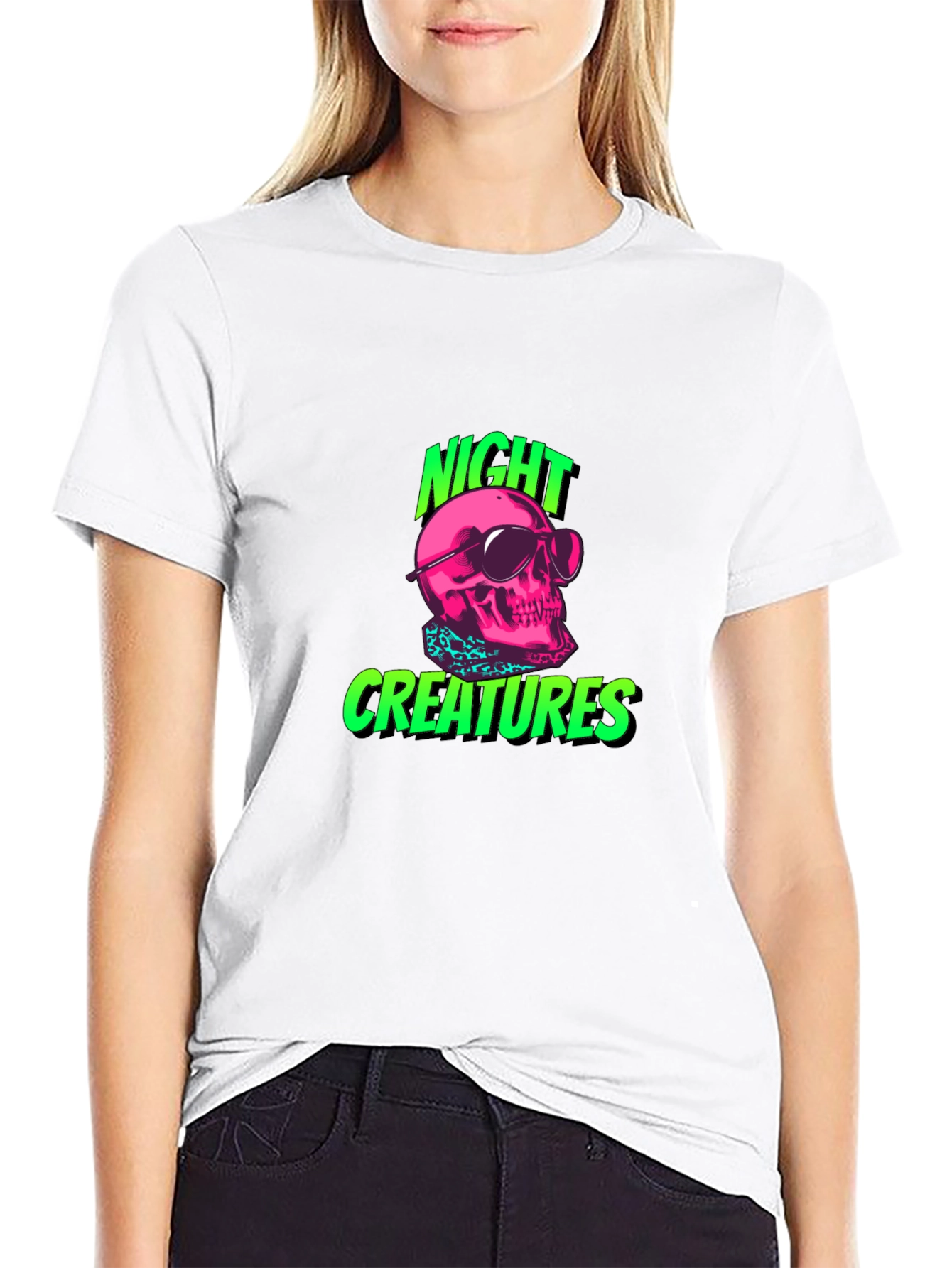 Night Creatures Skull Graphic T-Shirt