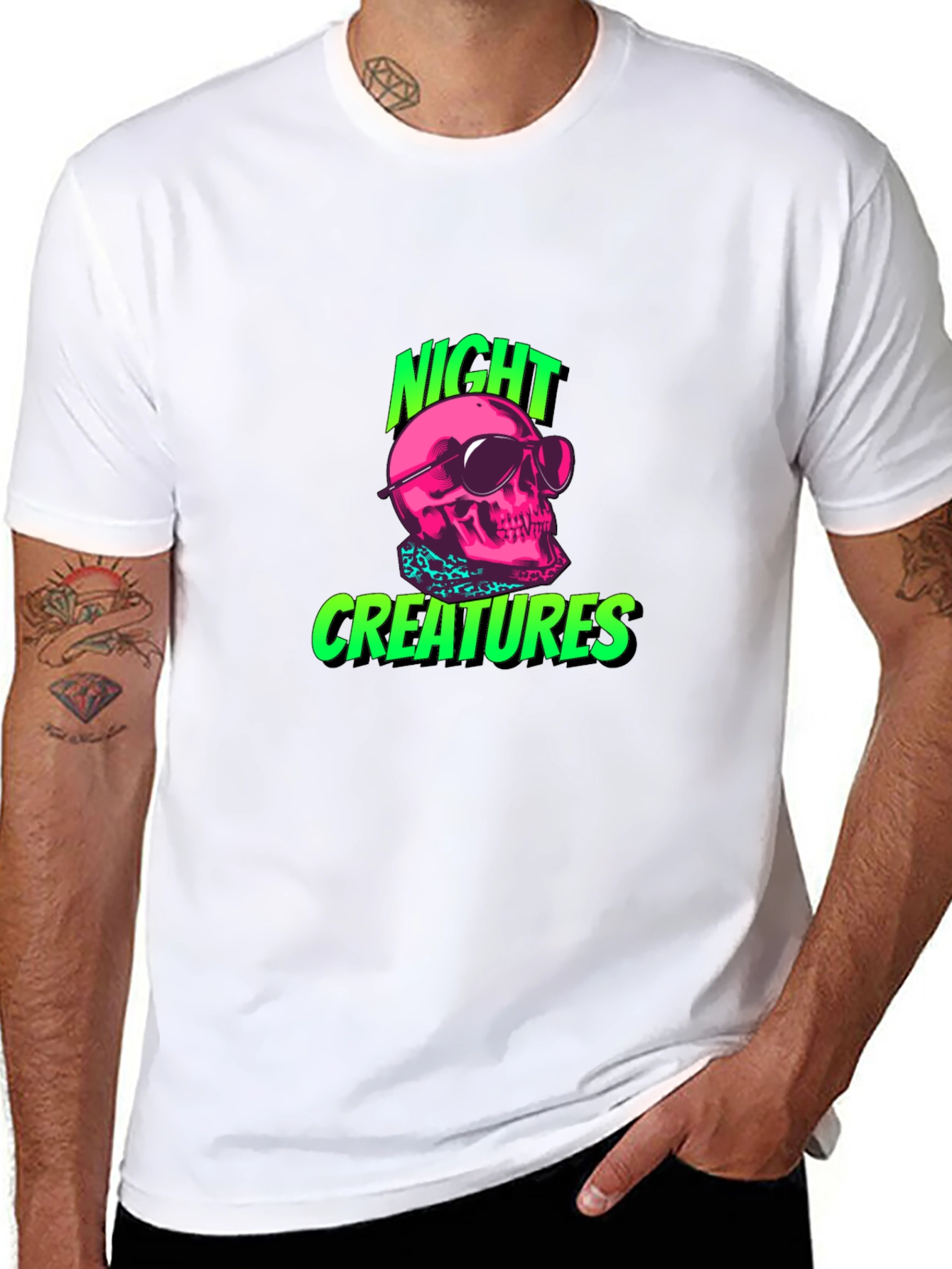 Night Creatures Skull Graphic T-Shirt