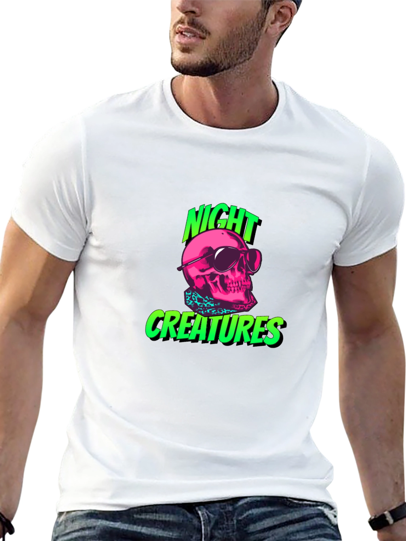 Night Creatures Skull Graphic T-Shirt