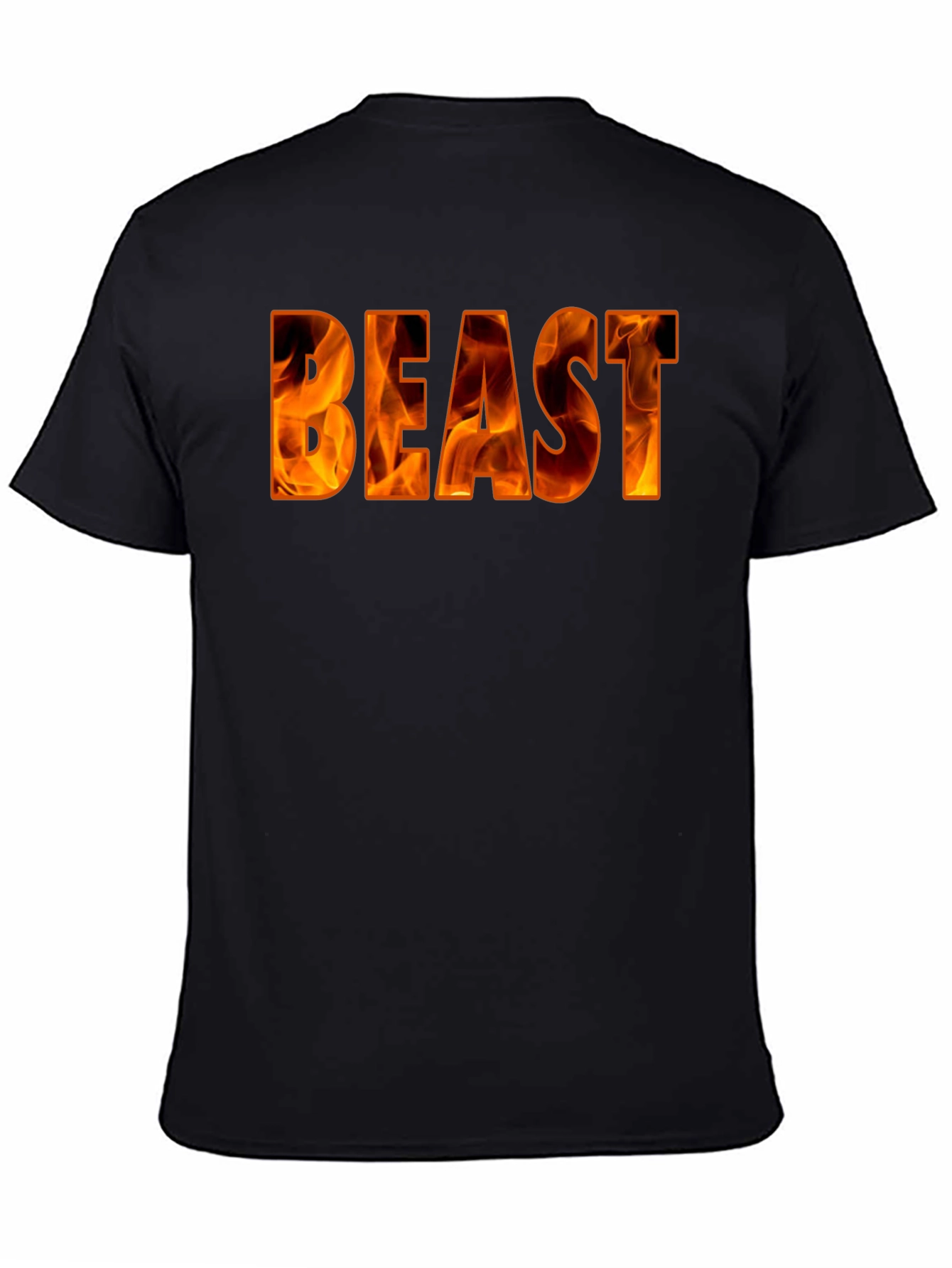 Fiery Beast Graphic Tee - Bold Black Shirt
