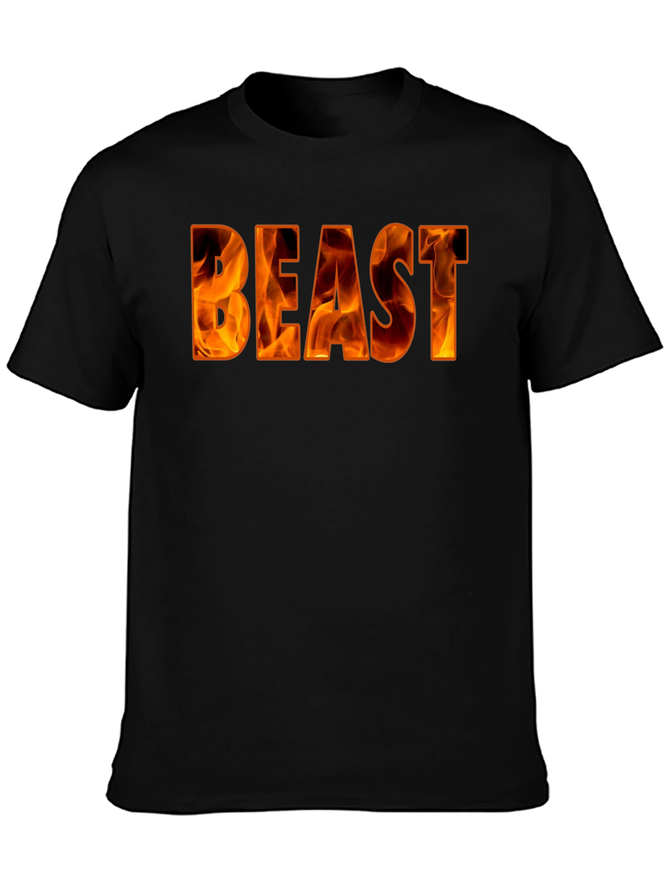 Fiery Beast Graphic Tee - Bold Black Shirt