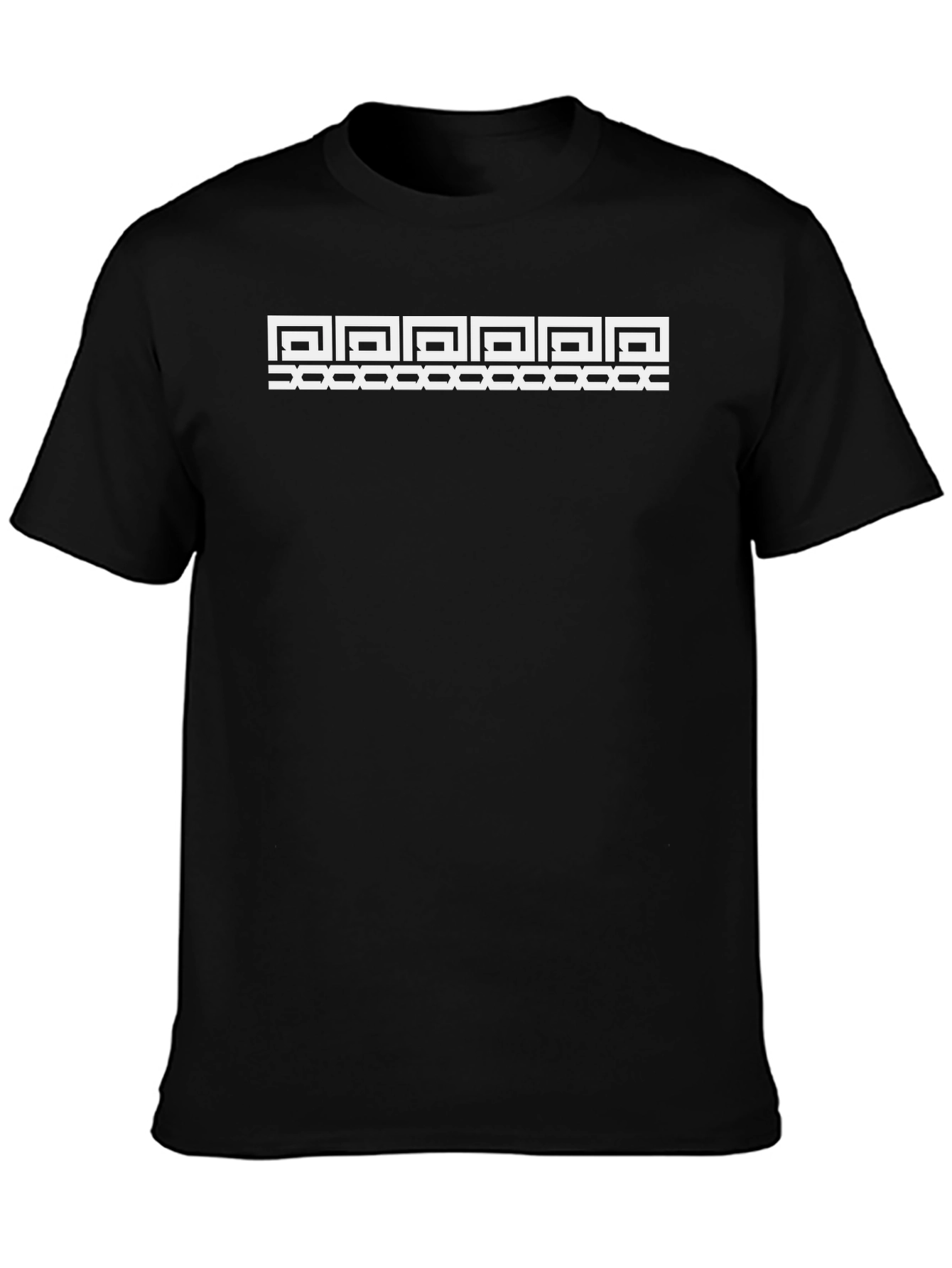 Geometric Pattern Black T-Shirt