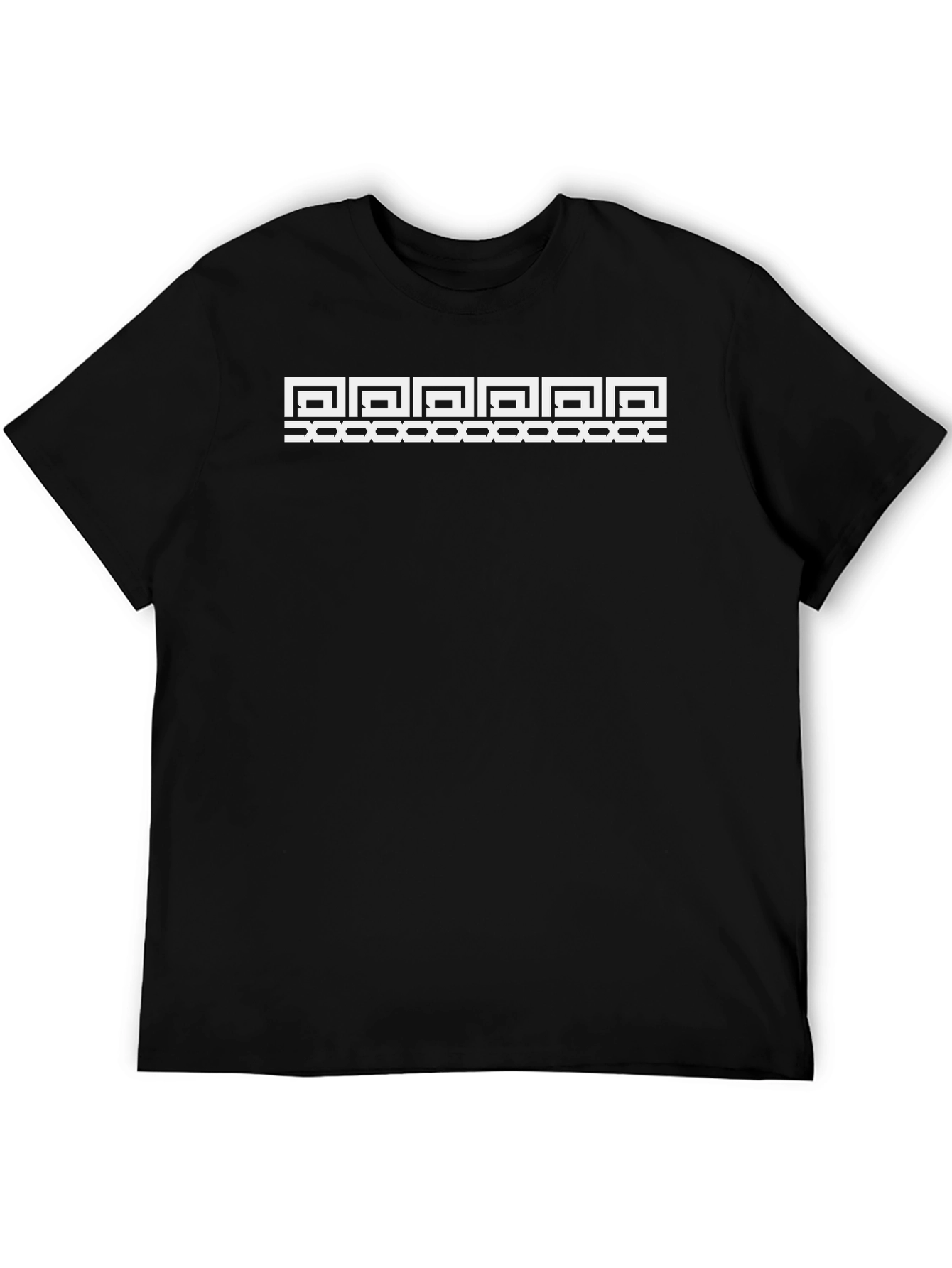 Geometric Pattern Black T-Shirt