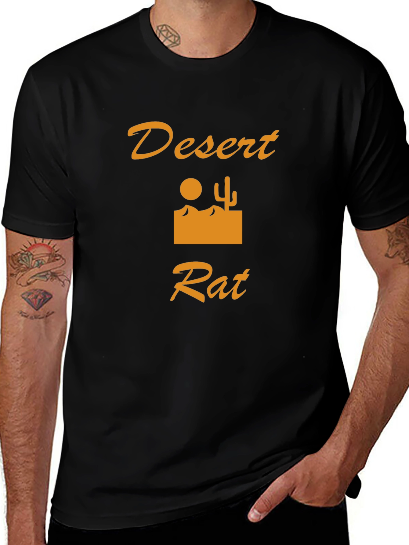 Desert Rat Graphic T-Shirt - Black