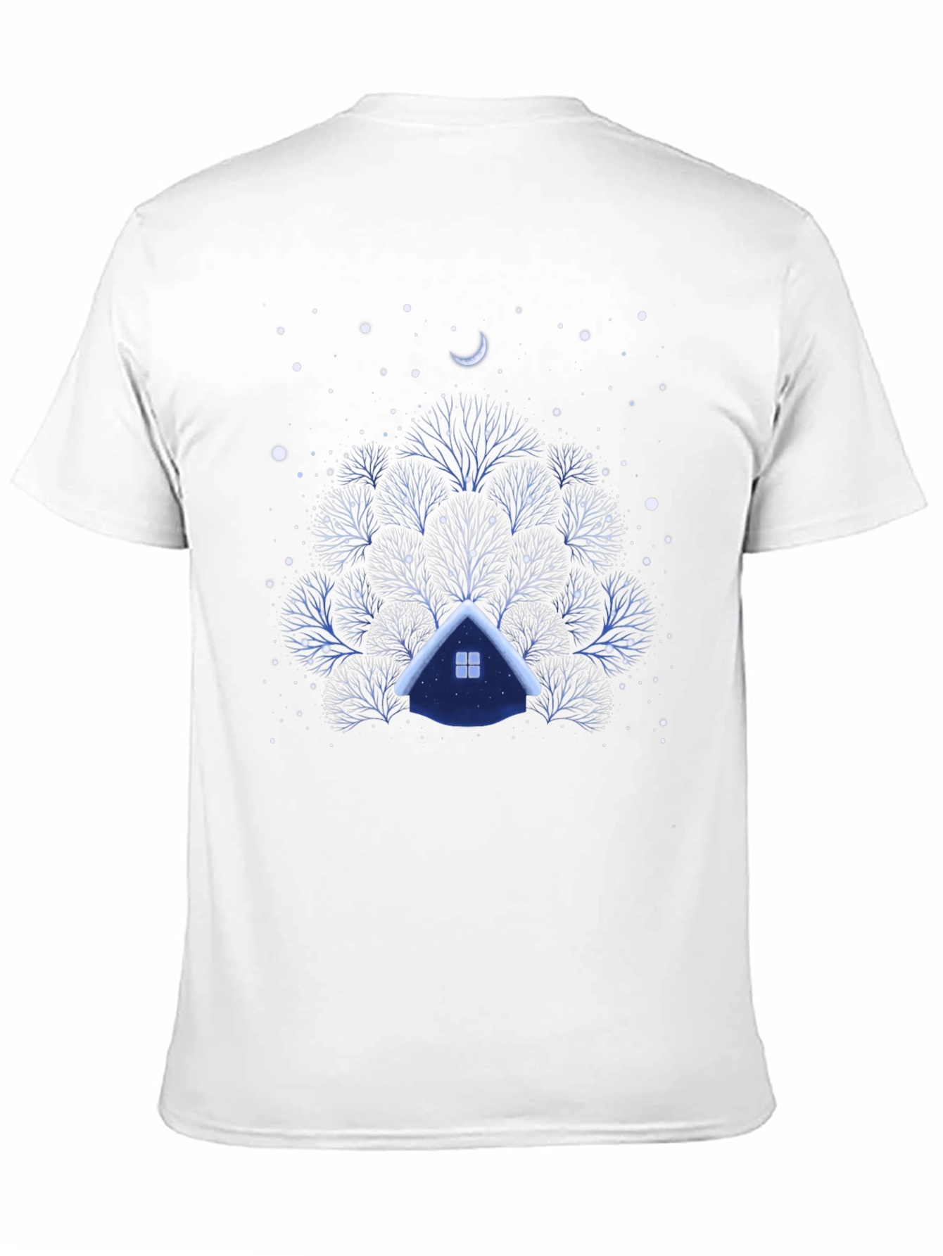 Winter Cabin Tree Graphic T-Shirt