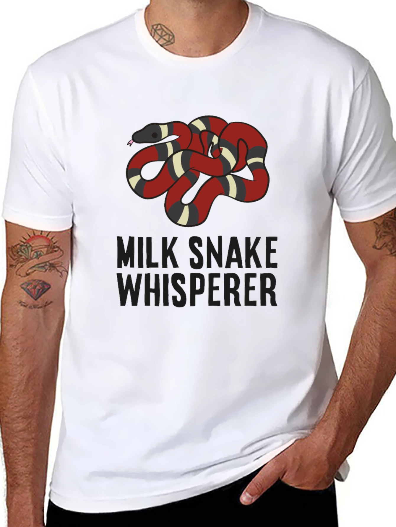 Milk Snake Whisperer Graphic Tee - Black