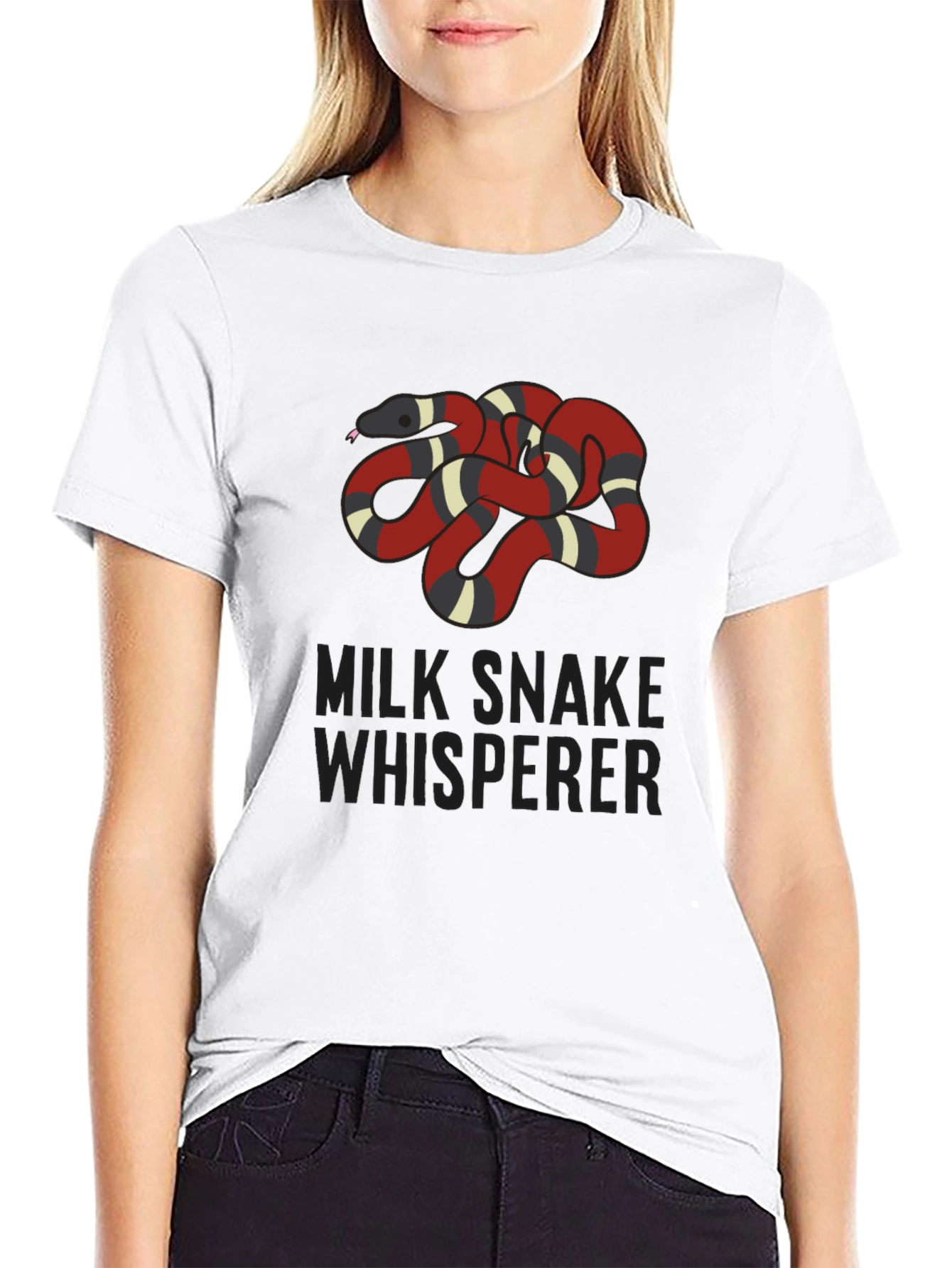 Milk Snake Whisperer Graphic Tee - Black