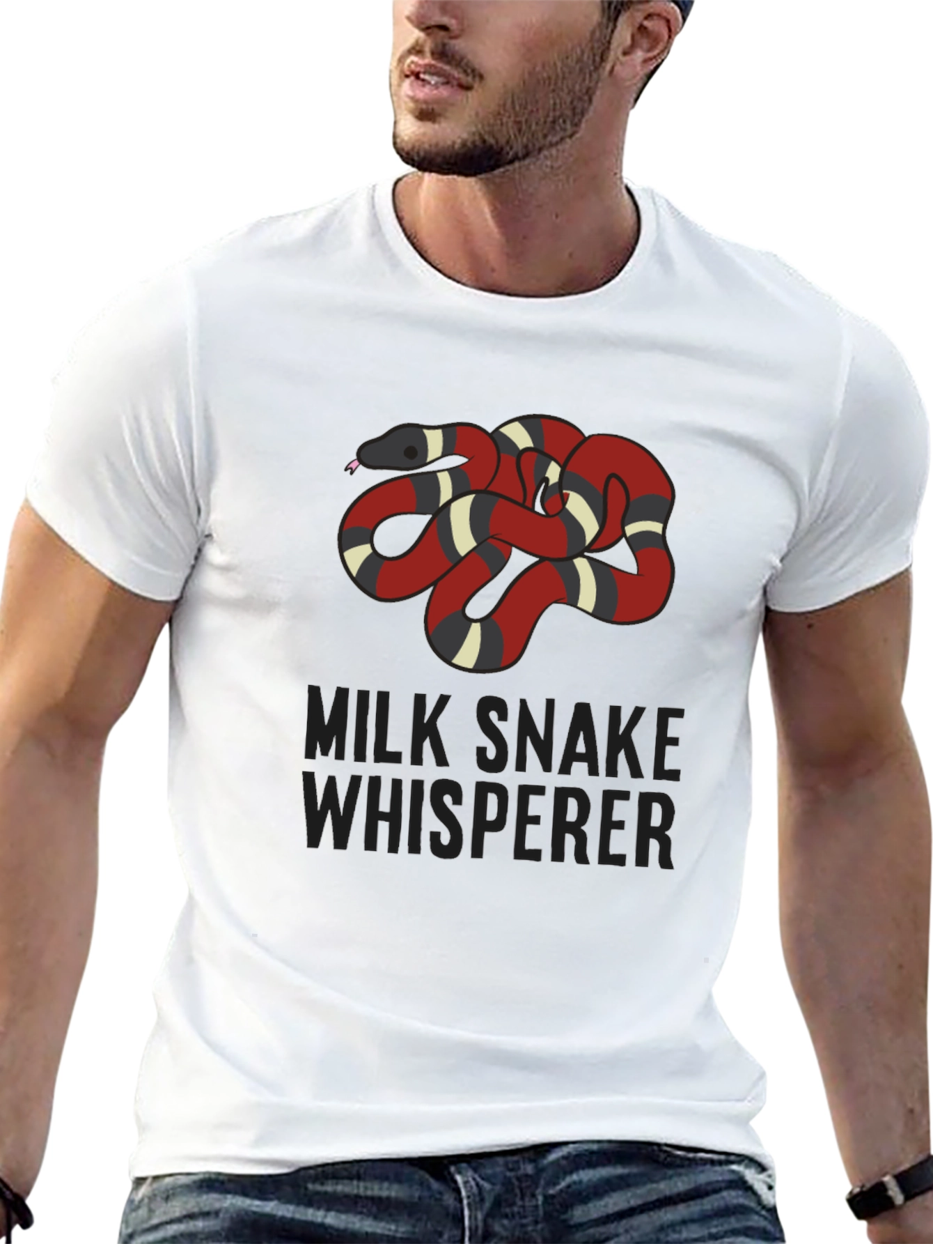 Milk Snake Whisperer Graphic Tee - Black