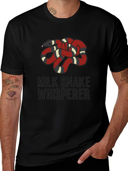 Milk Snake Whisperer Graphic Tee - Black