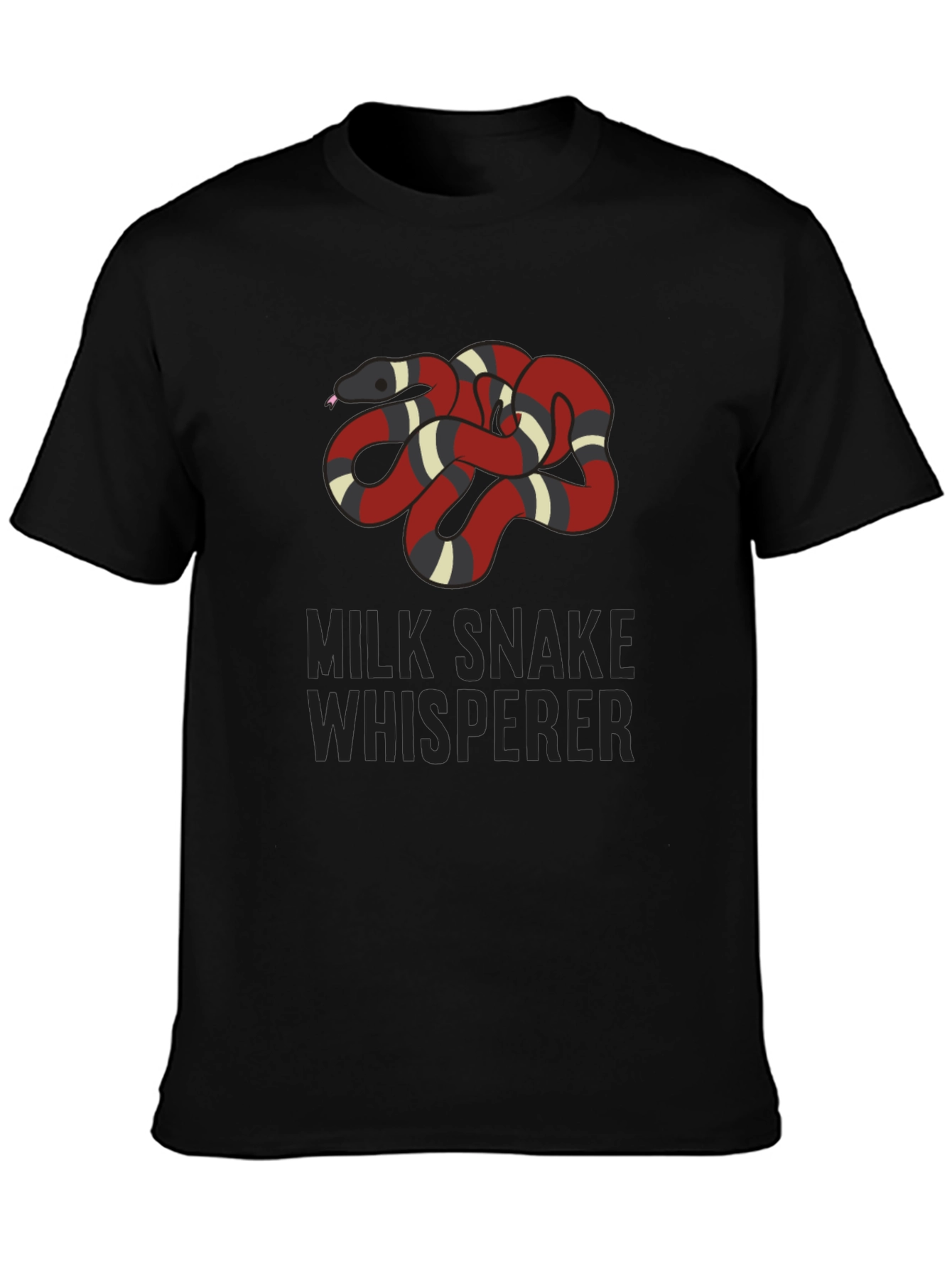 Milk Snake Whisperer Graphic Tee - Black