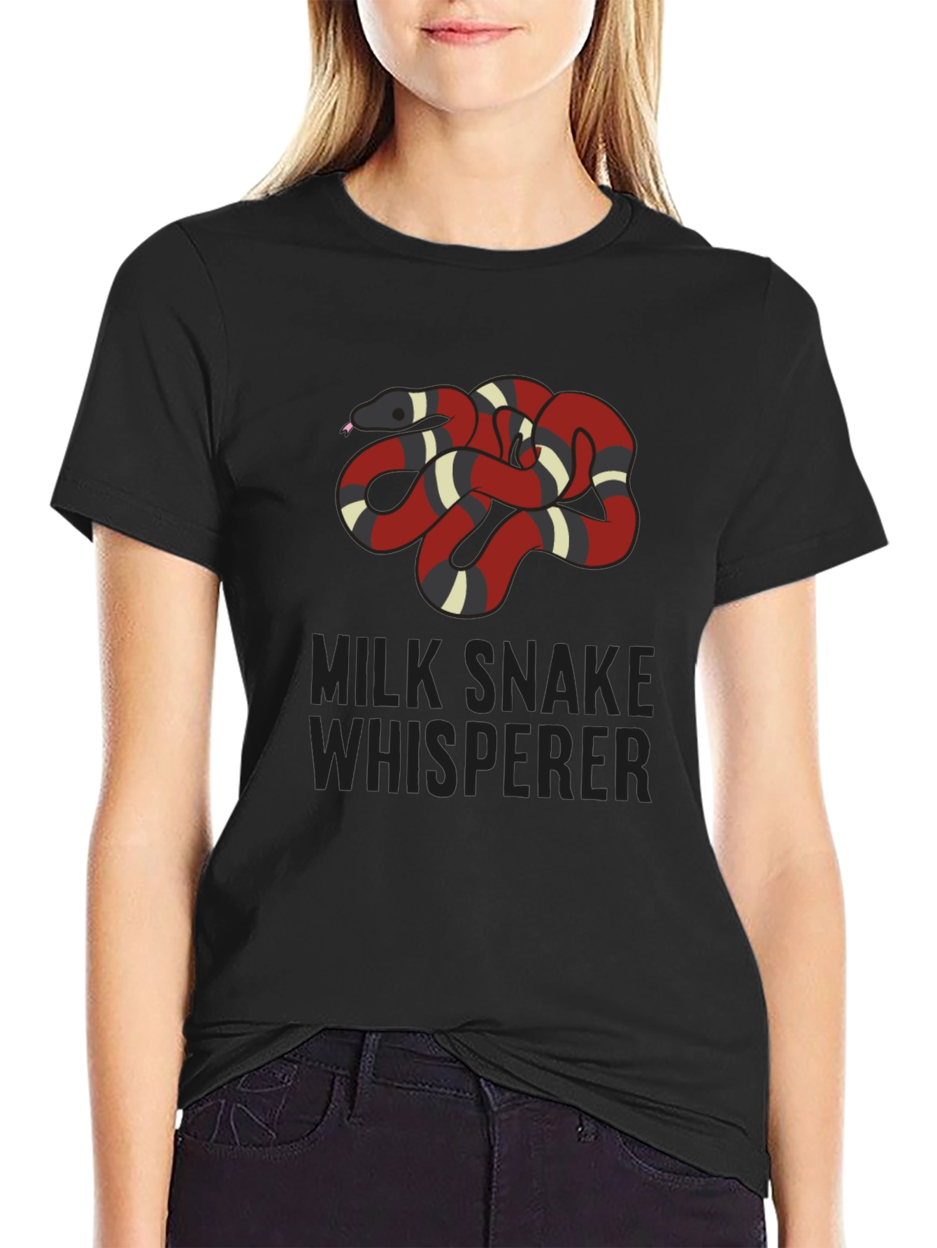 Milk Snake Whisperer Graphic Tee - Black