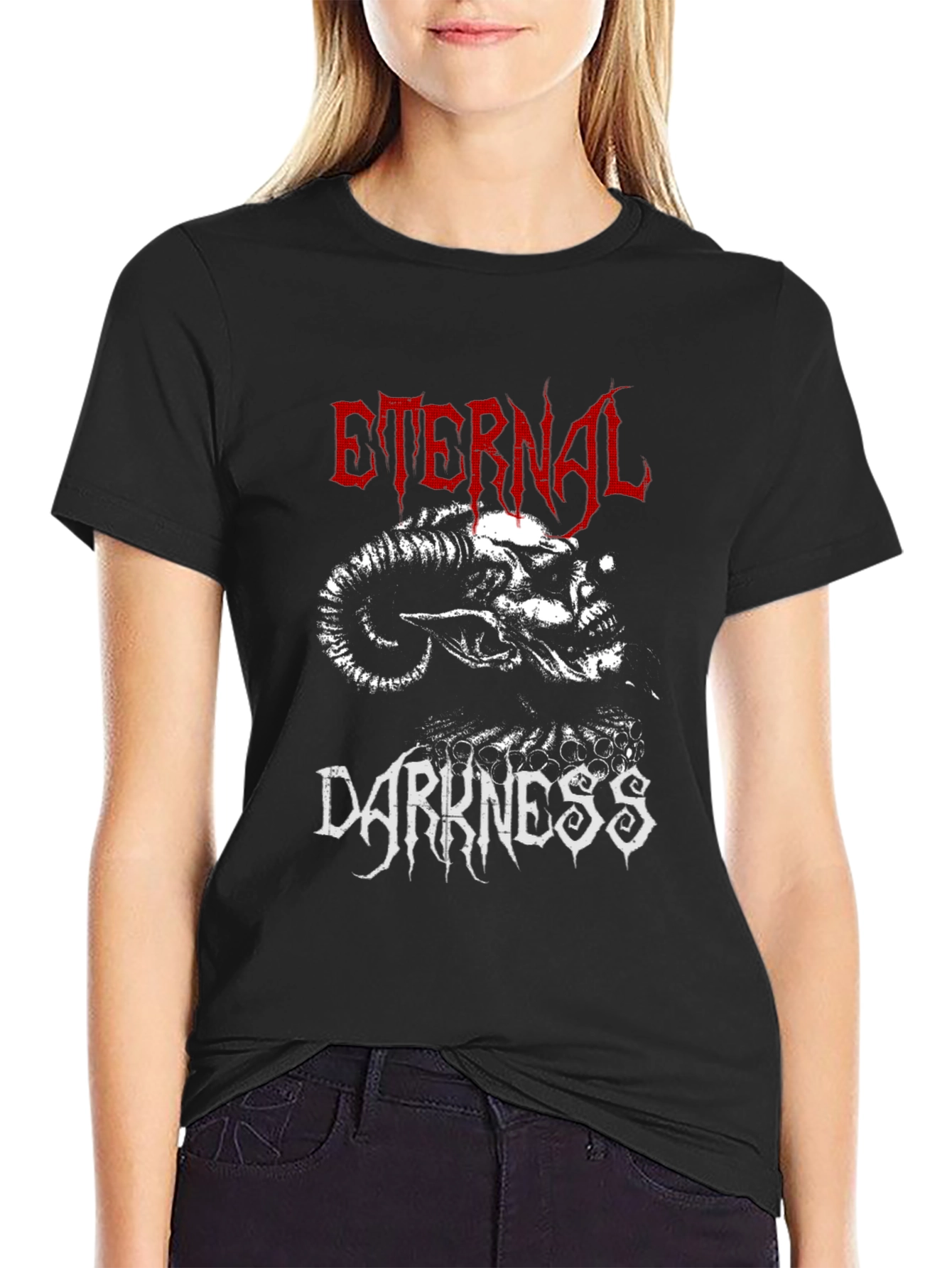 Eternal Darkness Graphic Tee - Black Metal Style
