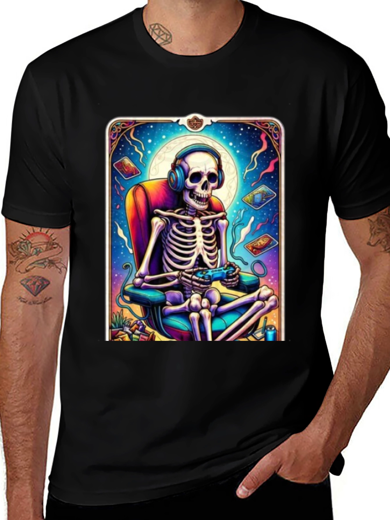 Gaming Skeleton Graphic Tee