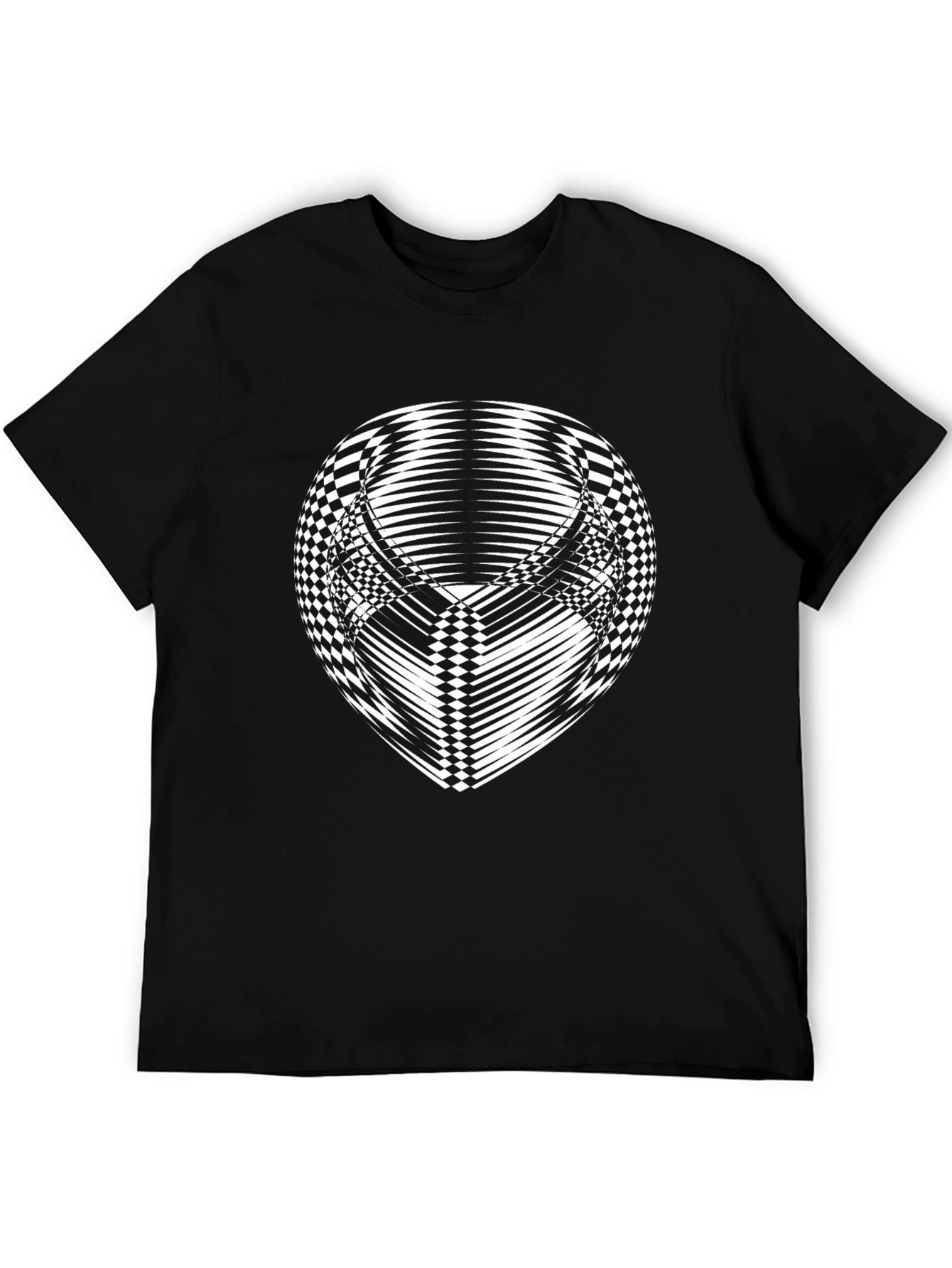 Optical Illusion T-Shirt - Black Graphic Tee