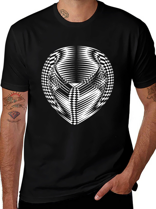 Optical Illusion T-Shirt - Black Graphic Tee