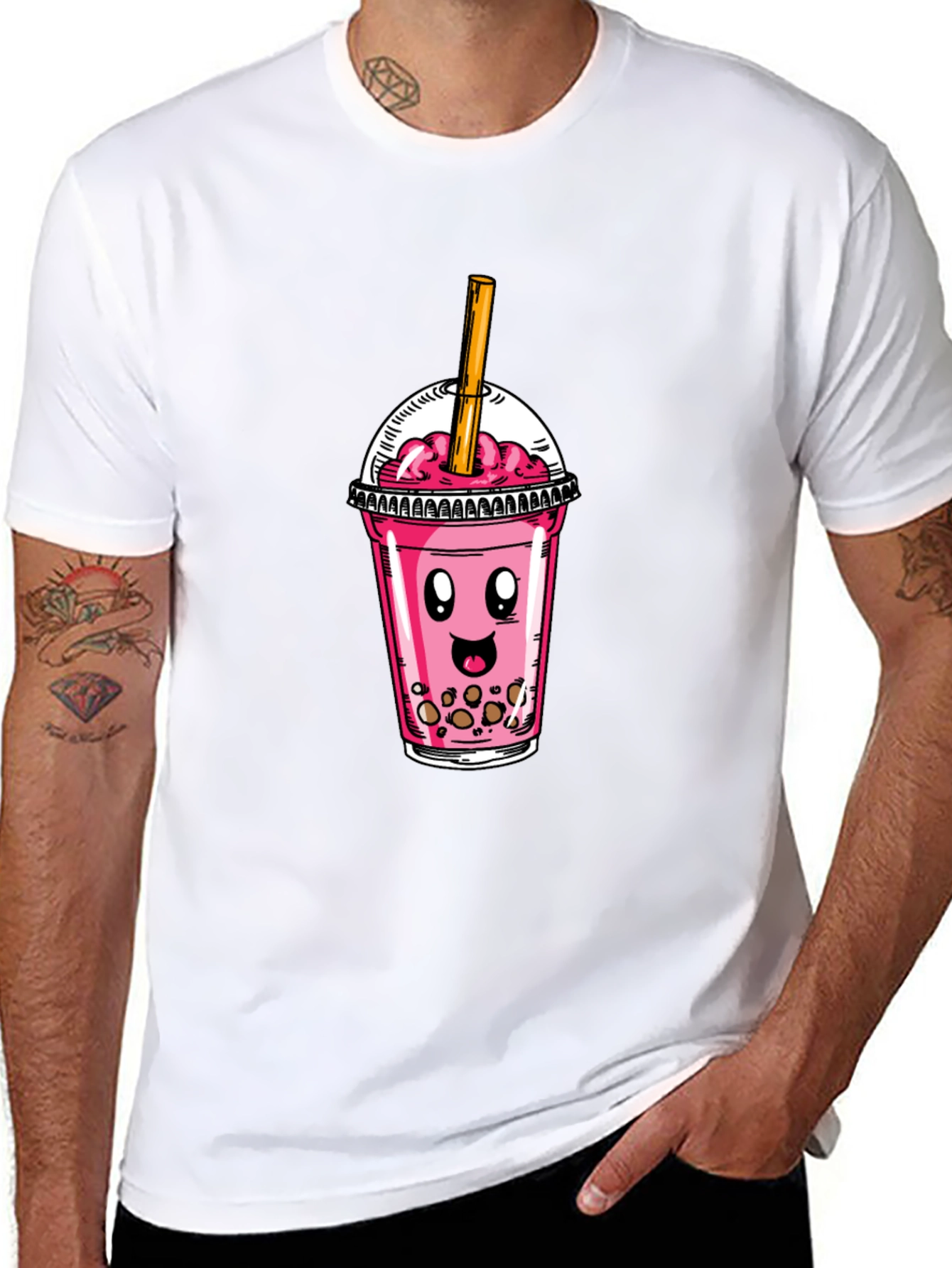 Bubble Tea Graphic T-Shirt - Kawaii Design