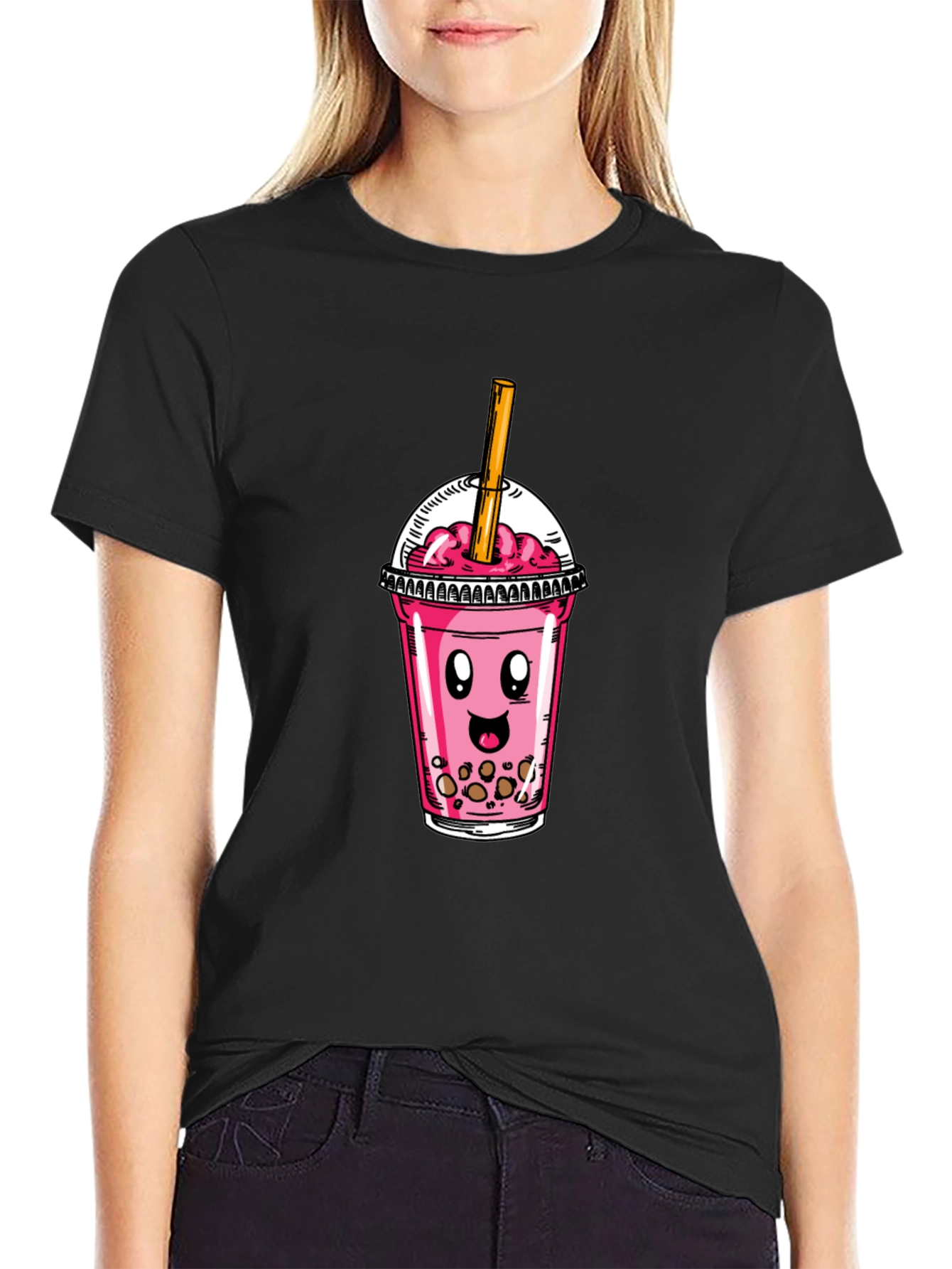 Bubble Tea Graphic T-Shirt - Kawaii Design
