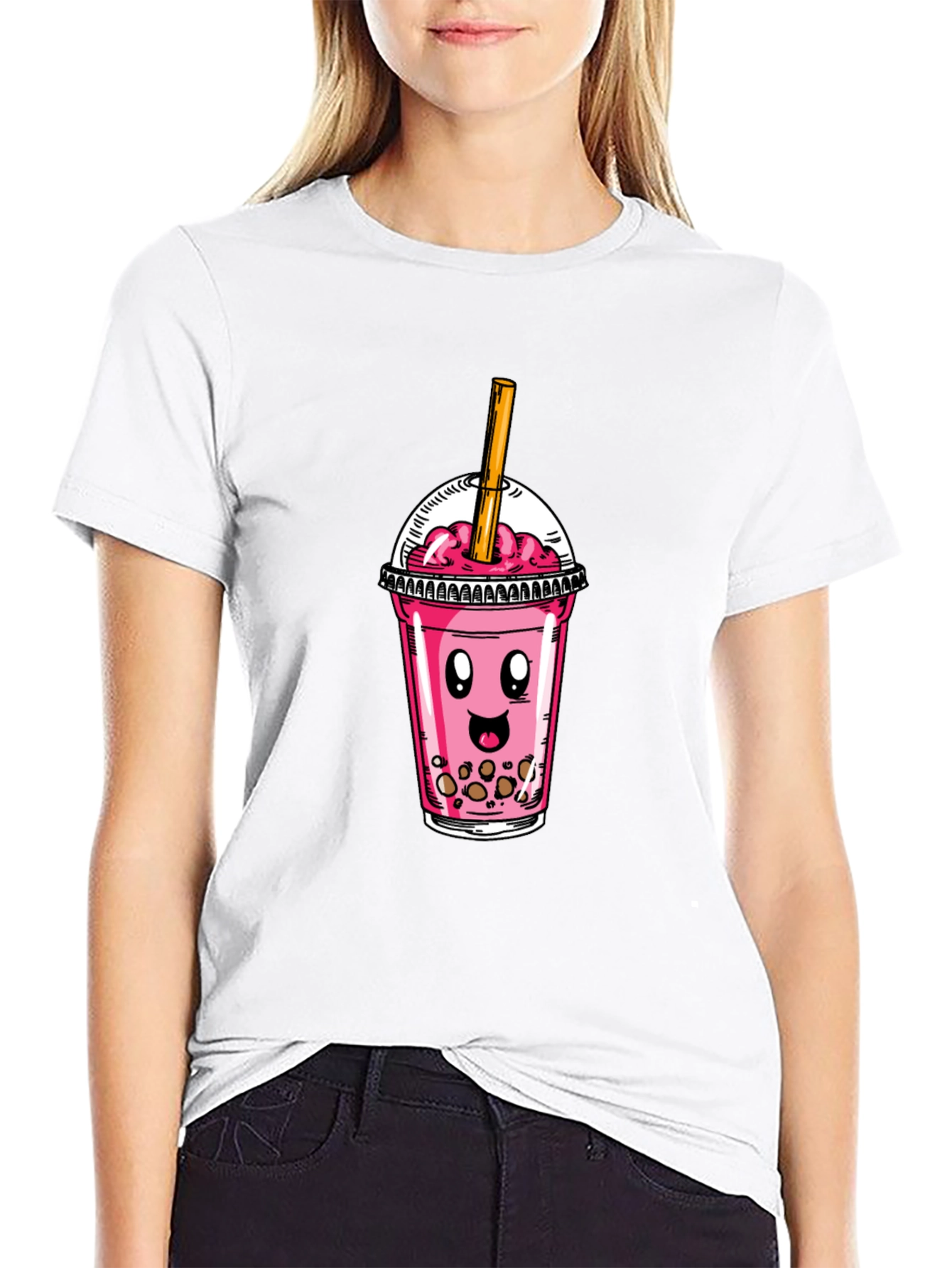 Bubble Tea Graphic T-Shirt - Kawaii Design