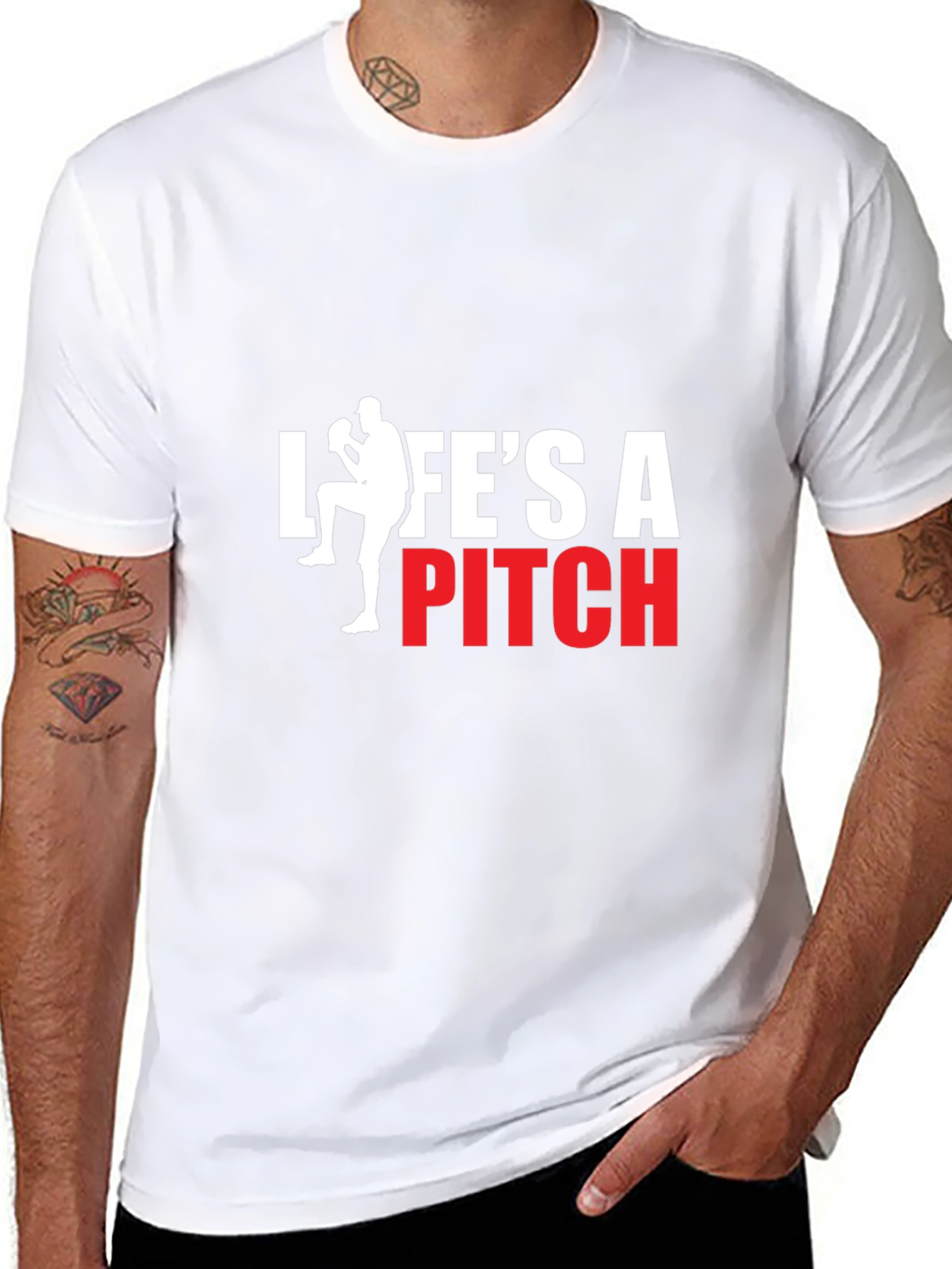 Lifes A Pitch Graphic T-Shirt
