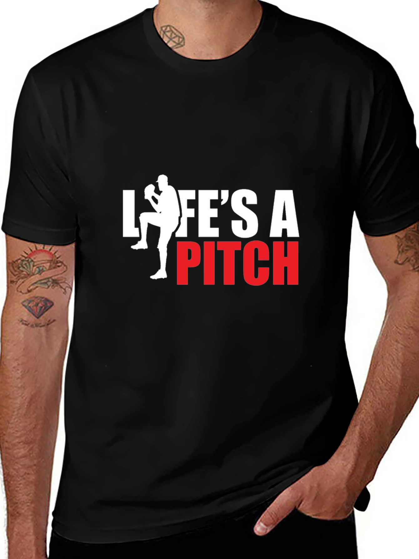 Lifes A Pitch Graphic T-Shirt