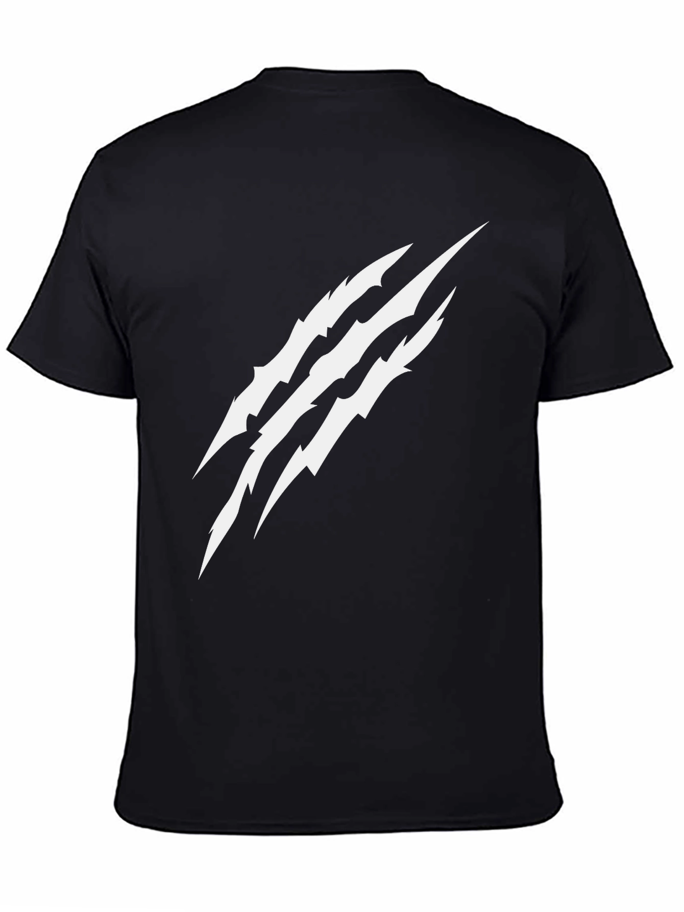 Claw Mark Graphic Print Black T-Shirt