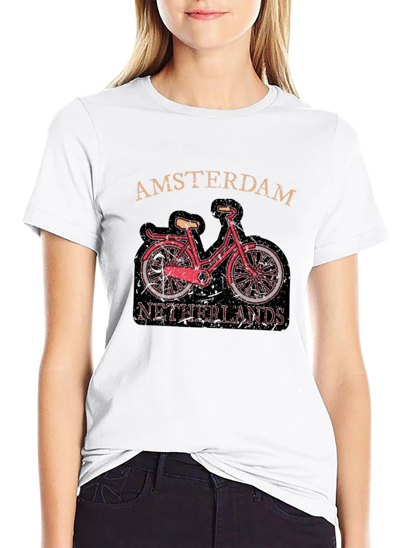 Amsterdam Netherlands Bicycle Graphic Tee