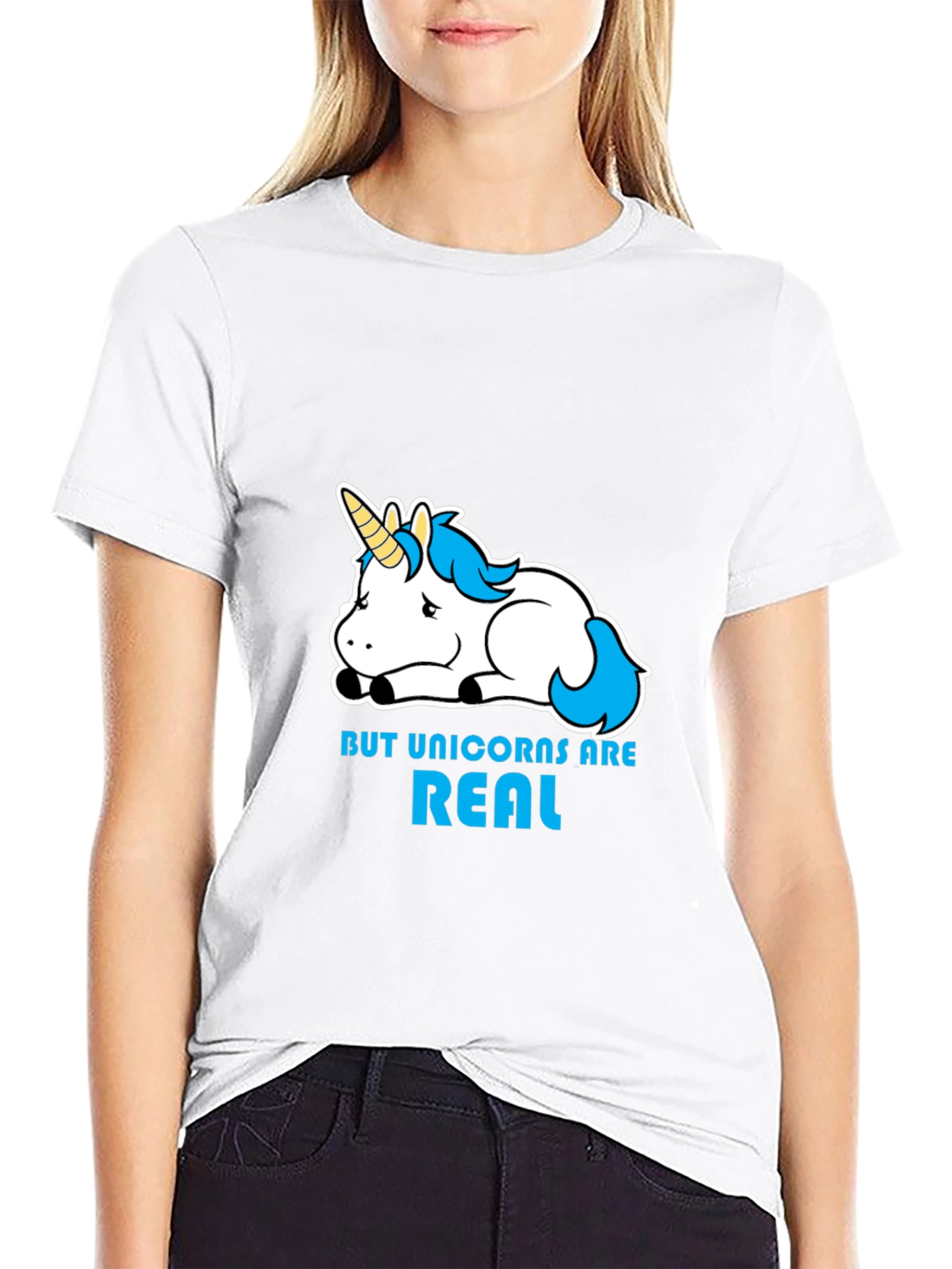 Unicorns Are Real Black T-Shirt