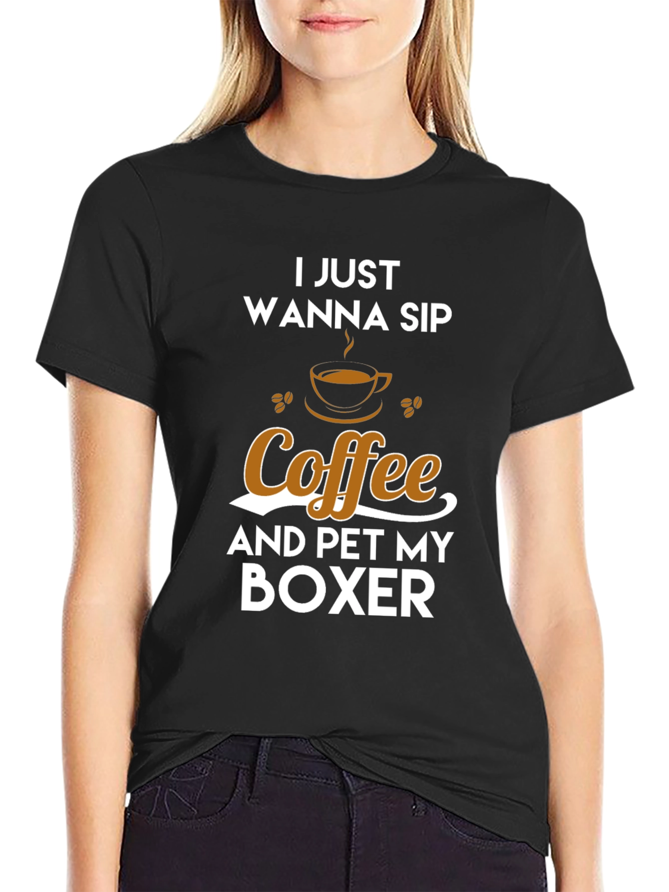 Sip Coffee & Pet My Boxer T-Shirt