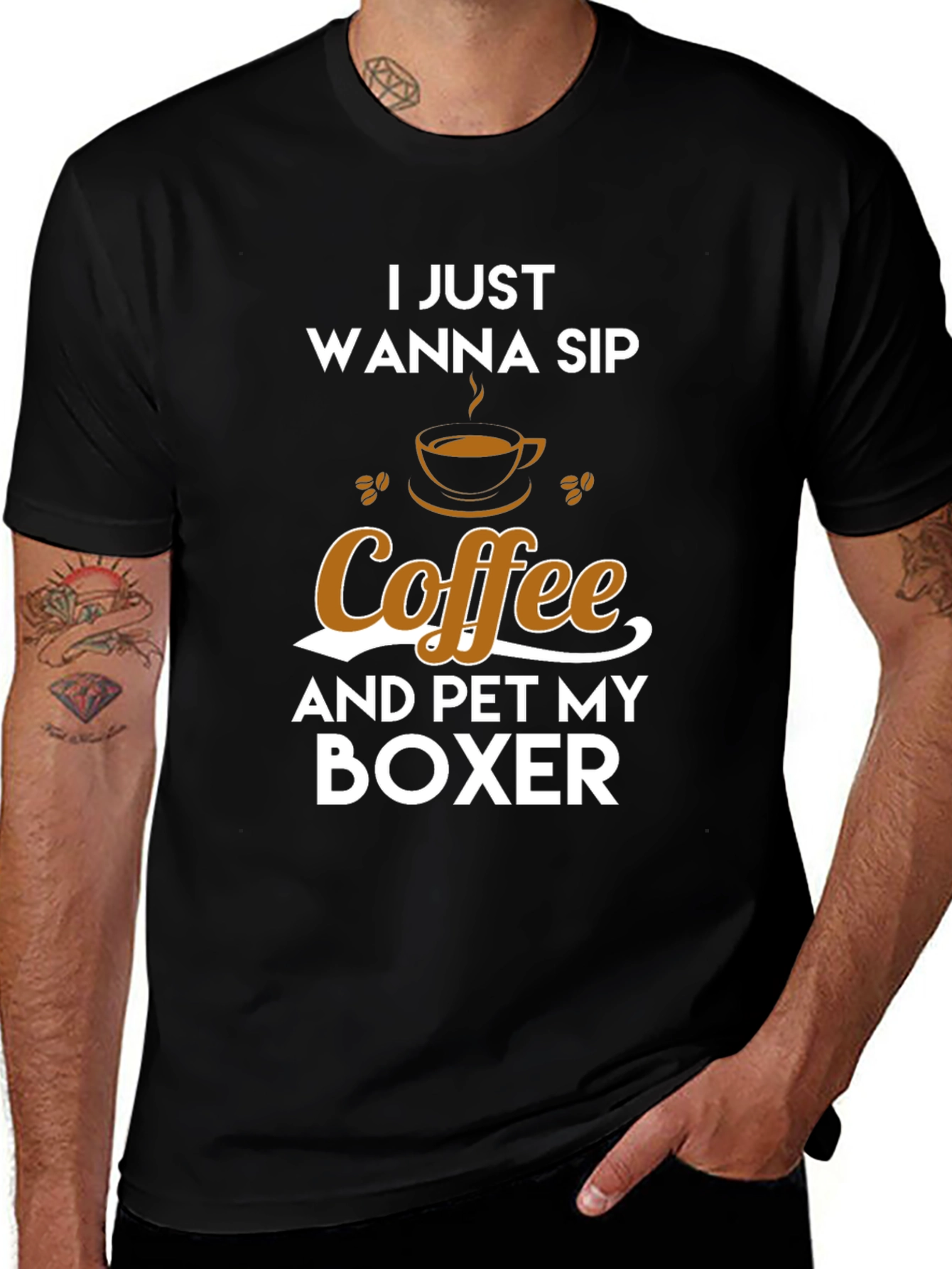 Sip Coffee & Pet My Boxer T-Shirt