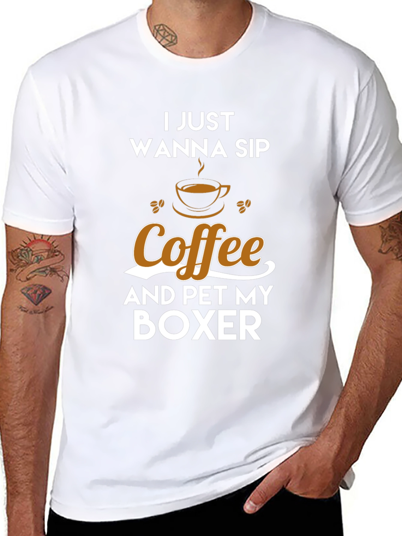 Sip Coffee & Pet My Boxer T-Shirt