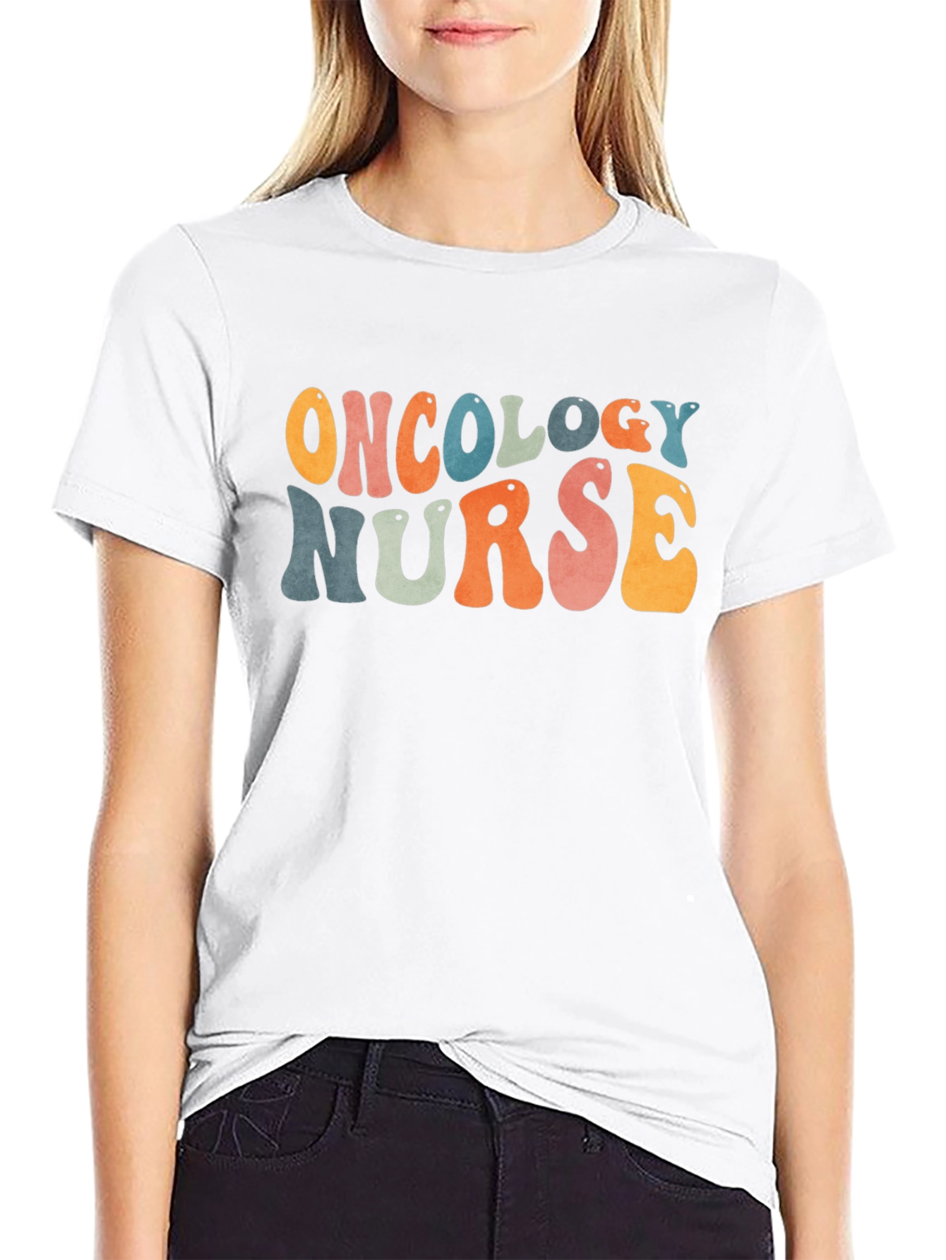 Oncology Nurse Retro Style T-Shirt