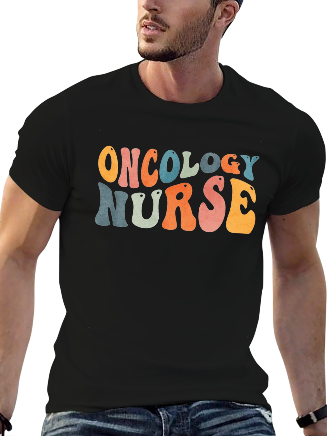 Oncology Nurse Retro Style T-Shirt