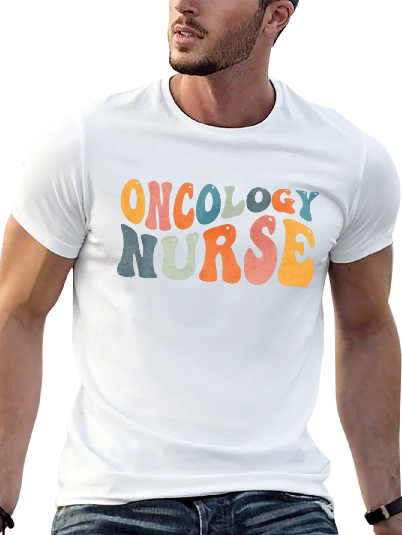 Oncology Nurse Retro Style T-Shirt
