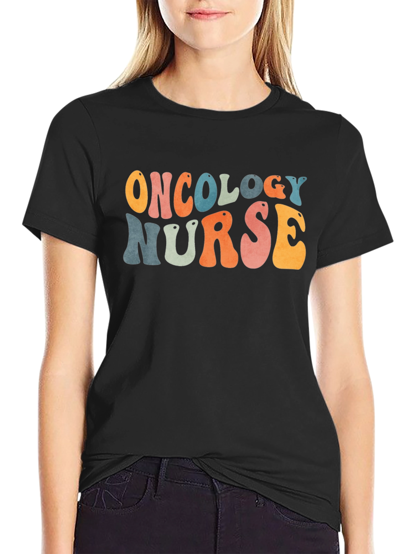 Oncology Nurse Retro Style T-Shirt