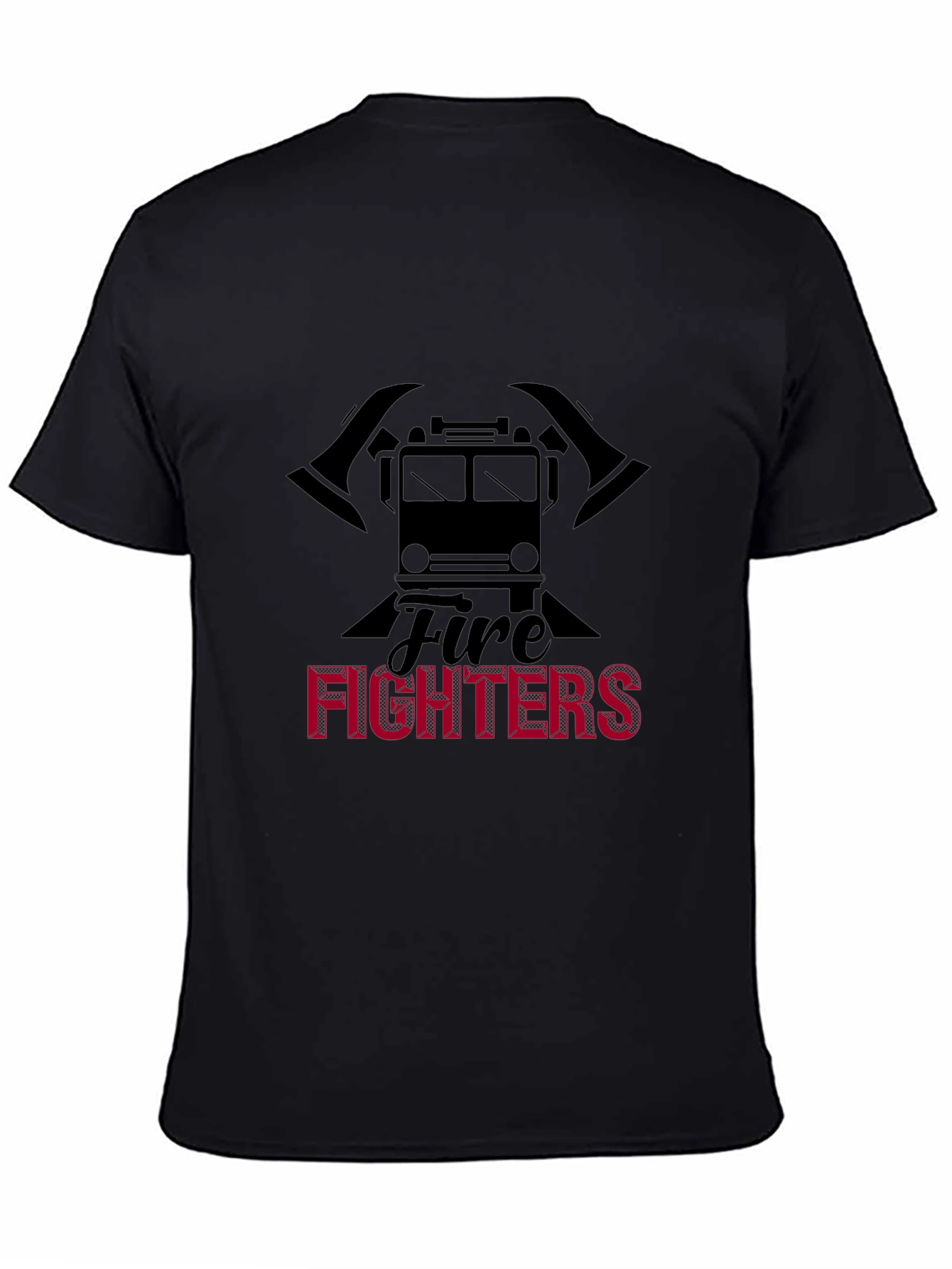 Firefighters Graphic T-Shirt - Black
