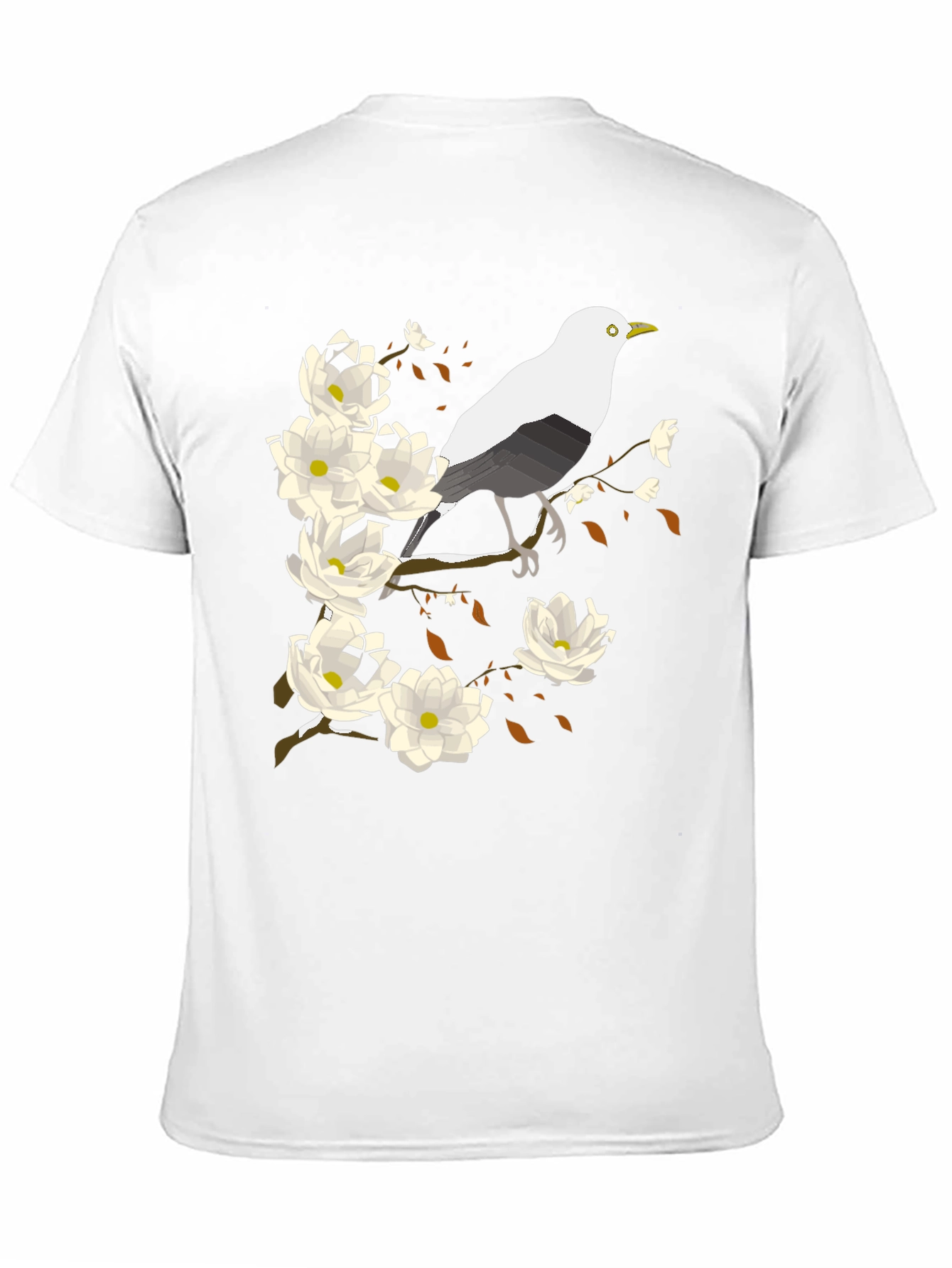 Bird and Blossom Graphic Tee - Black