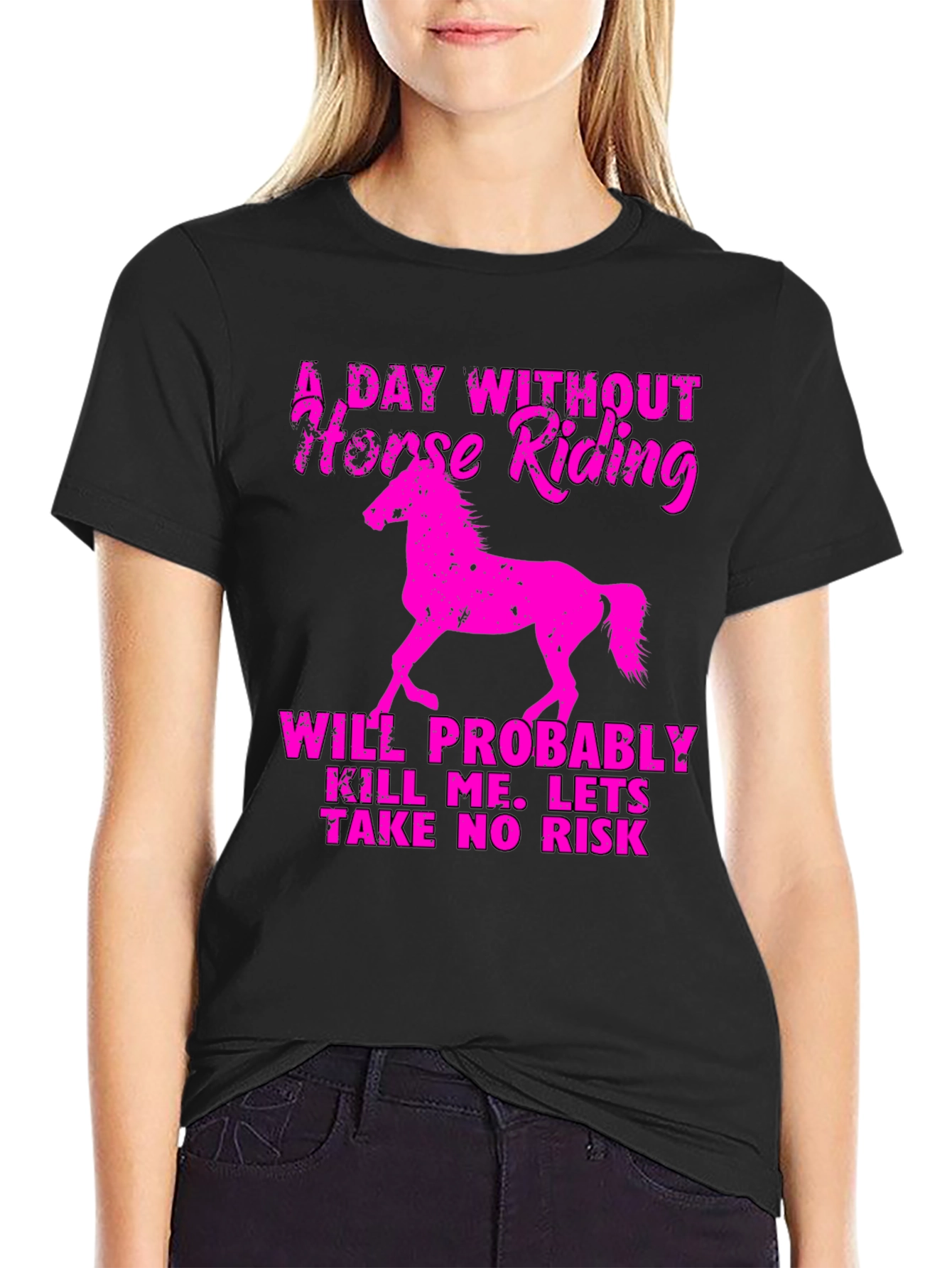 Horse Riding Graphic Tee - A Day Without