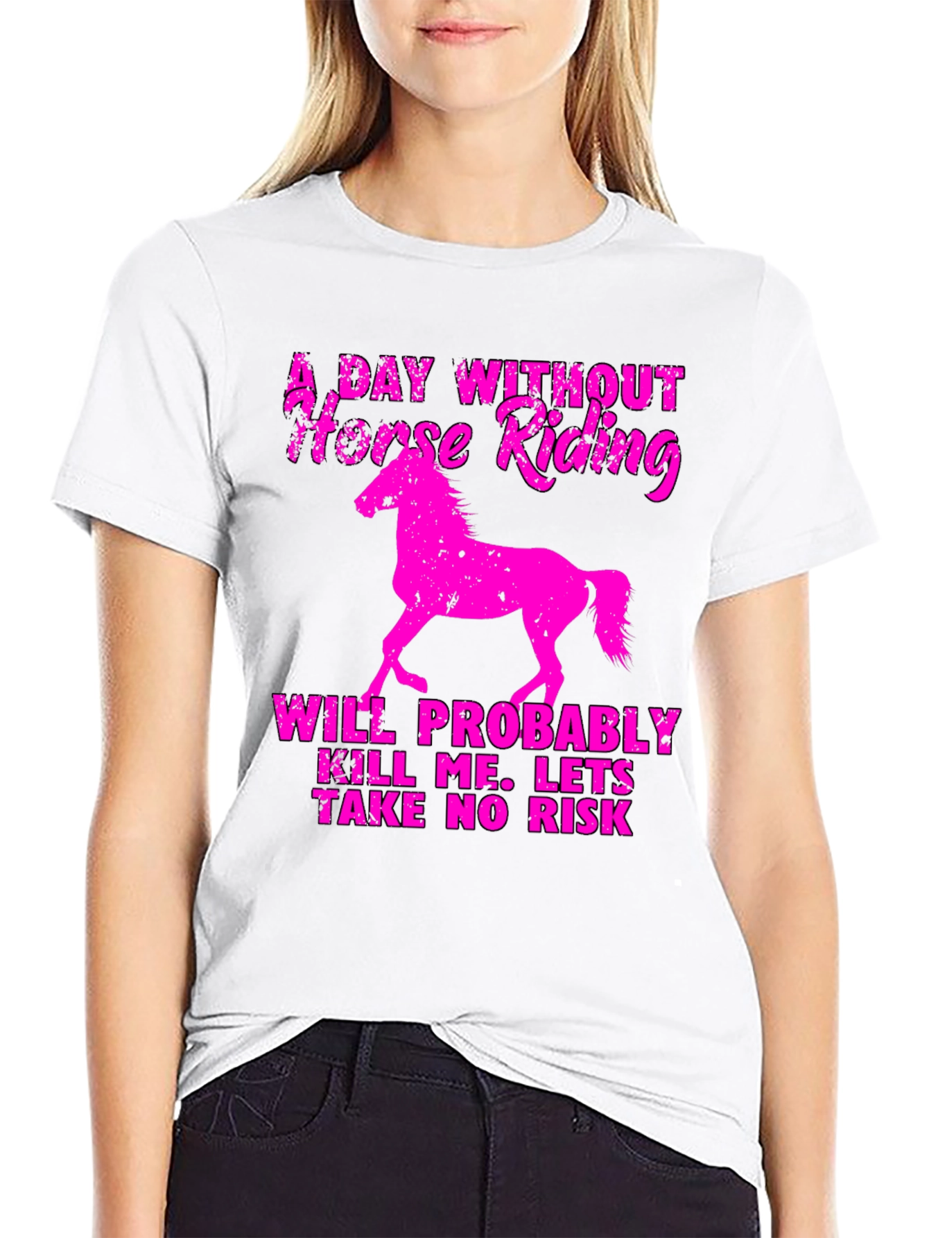 Horse Riding Graphic Tee - A Day Without